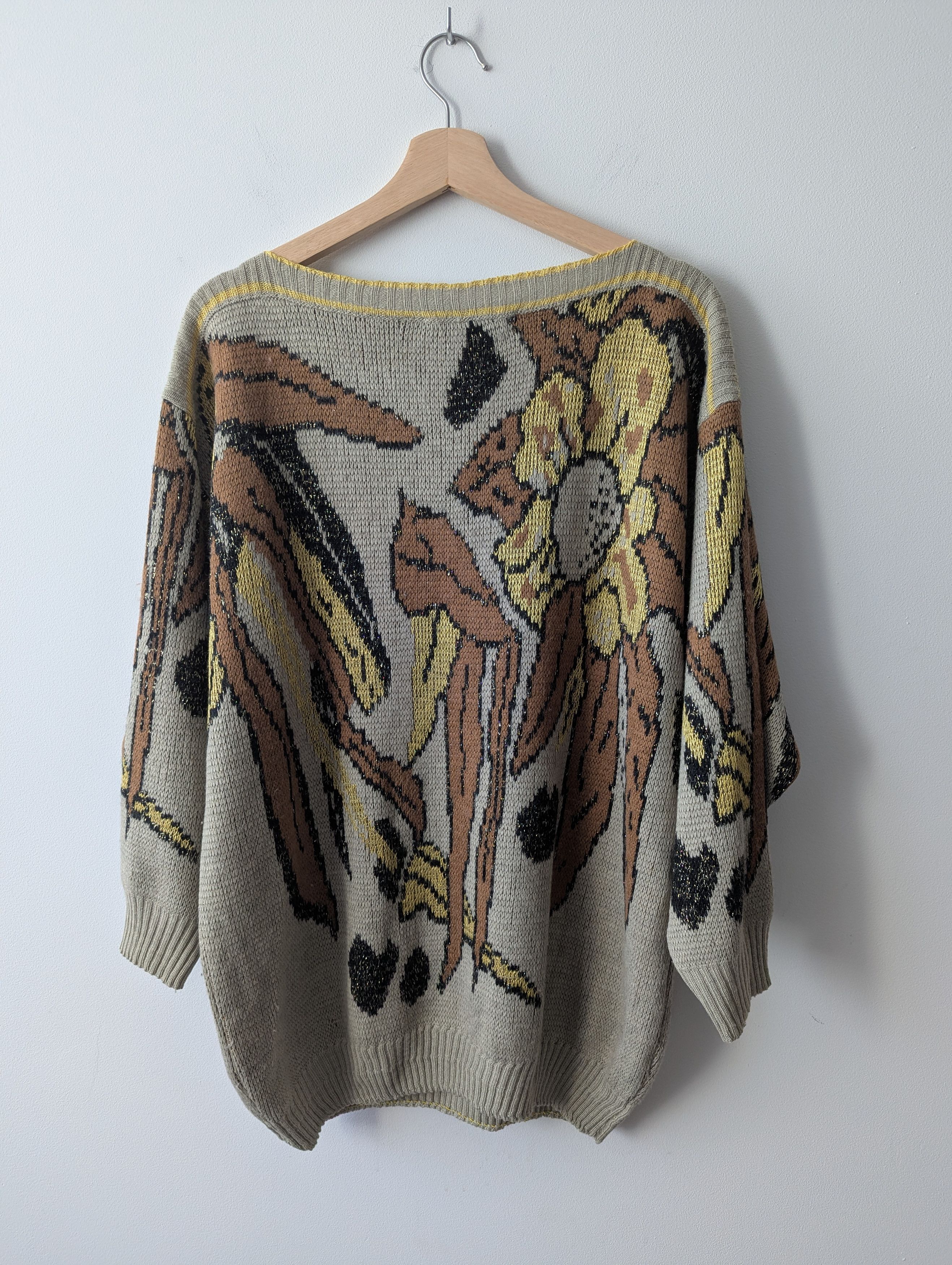 La Perla La Perla Vintage Wool Blend Long Sweater Beige Brown 80s Size L / US 10 / IT 46 - 9 Thumbnail