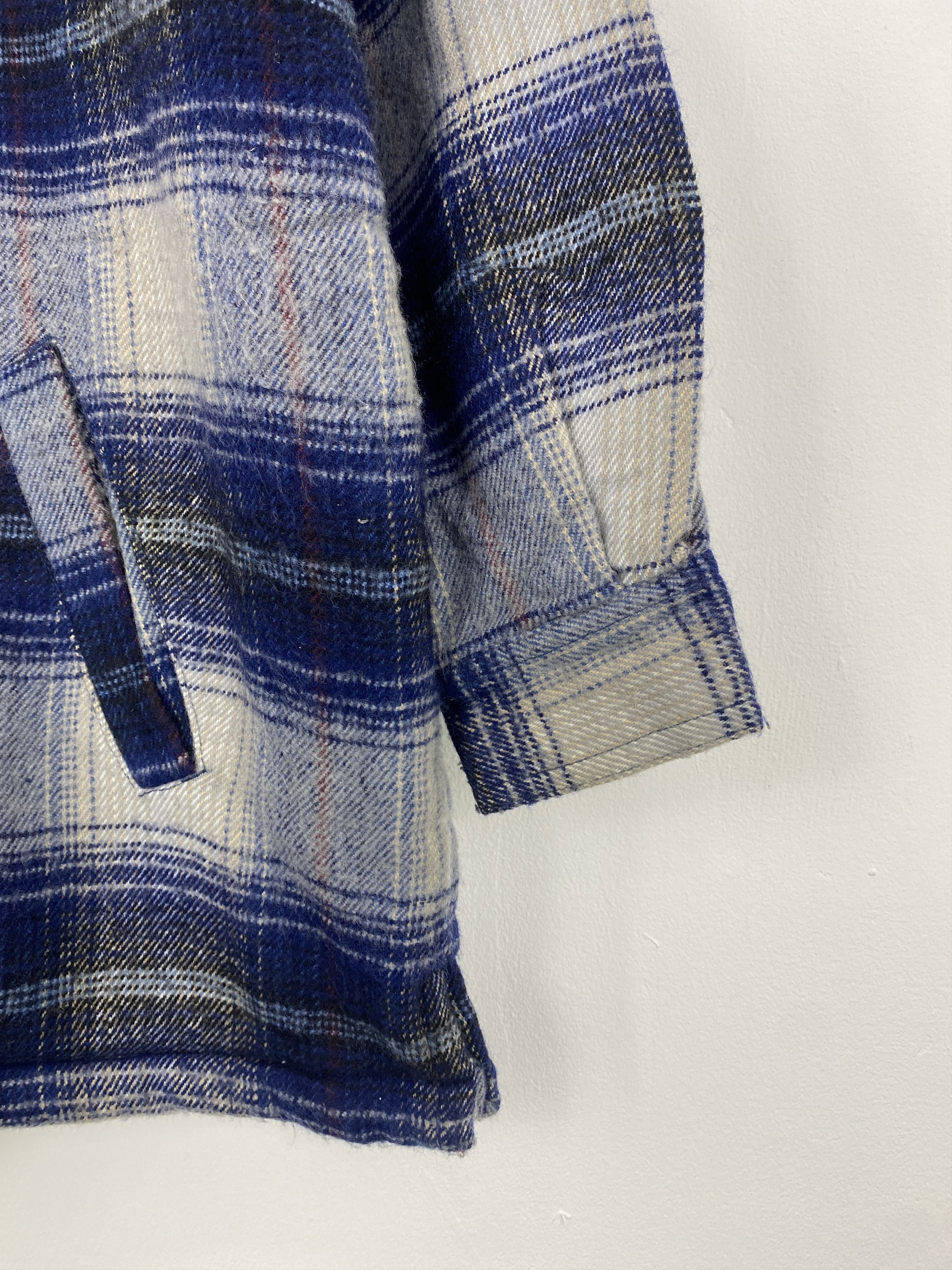 Vintage Vintage 80s Hill Crop Shadow Plaid Fleece Flannel J1845 Size US L / EU 52-54 / 3 - 6 Thumbnail