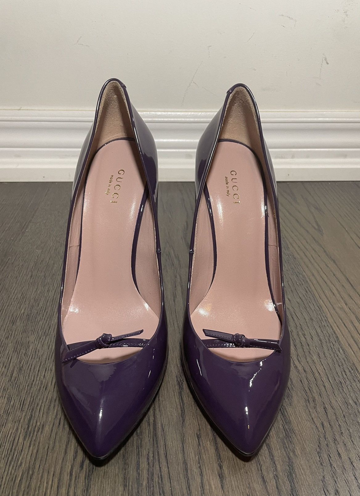 Gucci Gucci Vernice Crystal Melanzana Heels Size US 8 / IT 38 - 1 Thumbnail