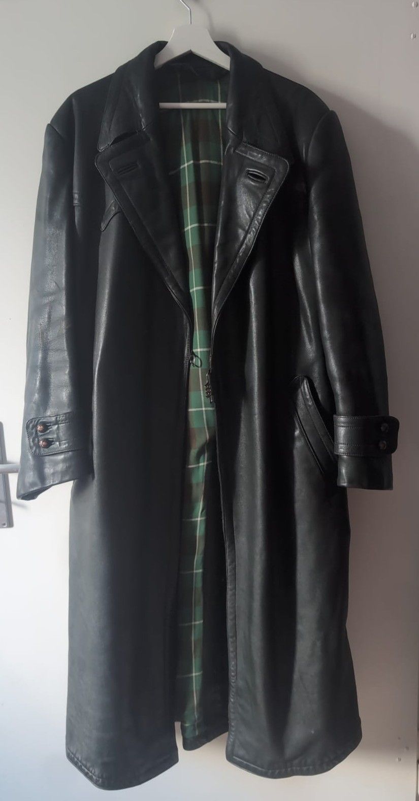Other 1940s WWII-Era German Leather Overcoat – Rare Collectible Size US L / EU 52-54 / 3 - 2 Thumbnail