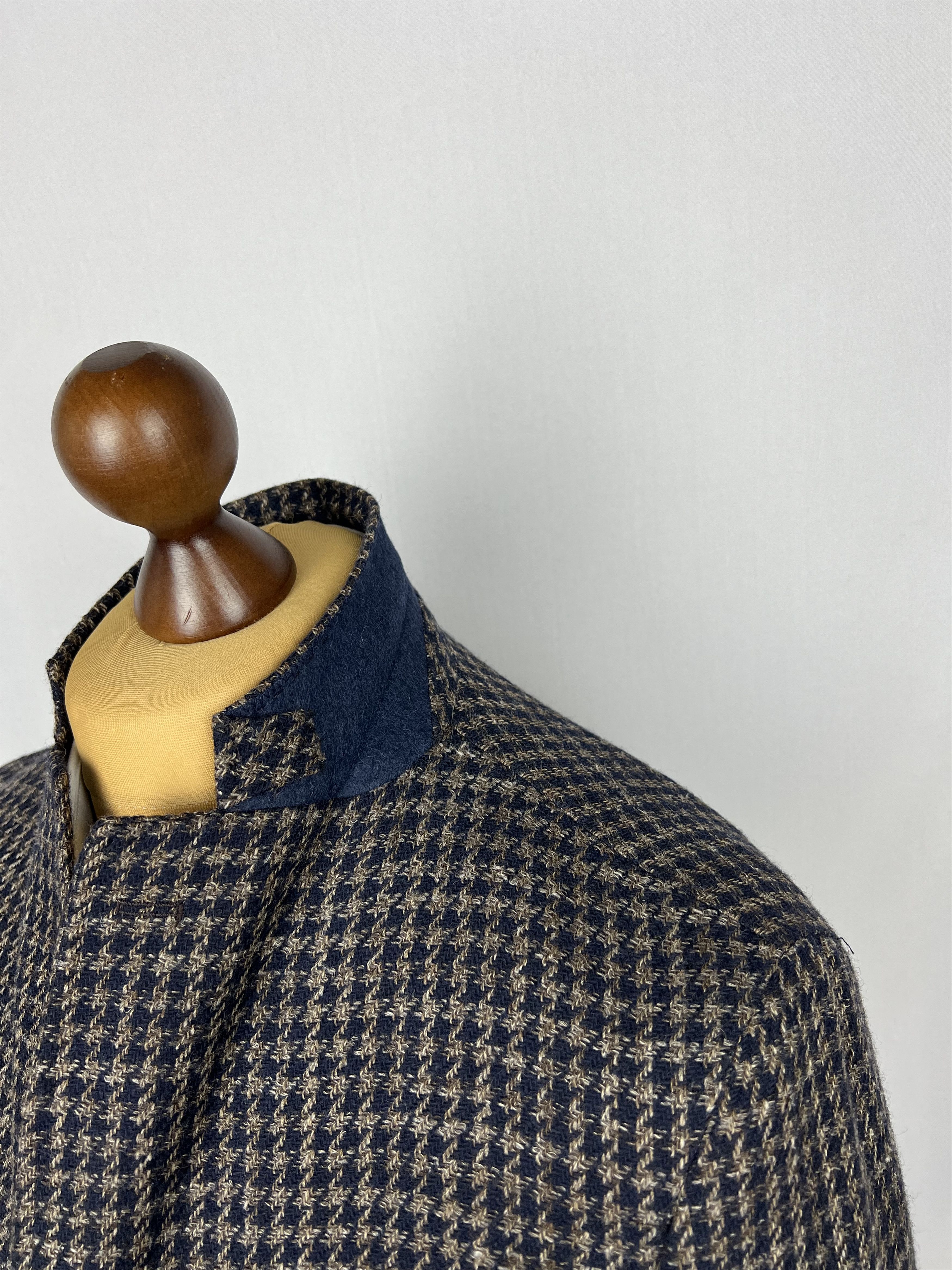 Paoloni Gorgeous Houndstooth Soft Wool Blend Unlined Sport Coat Size 40R - 6 Thumbnail