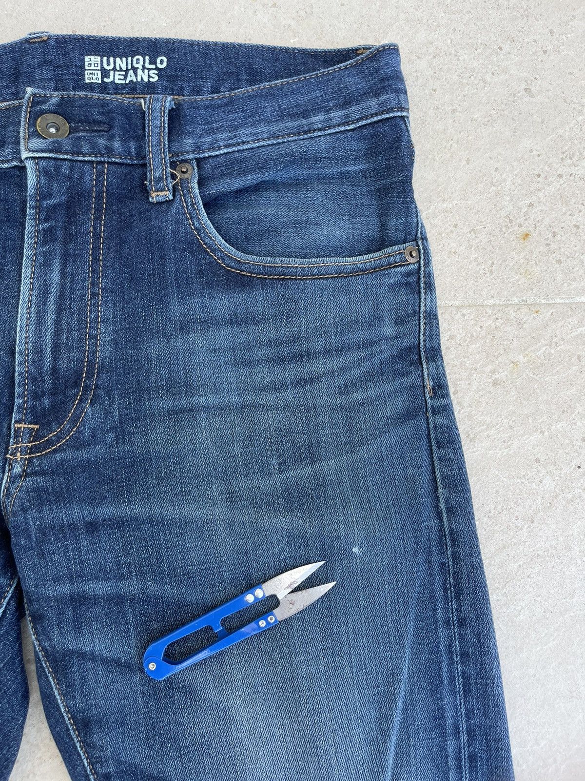 Japanese Brand × Jean × Uniqlo 🔥 Uniqlo Selvedge Distressed Denim Vintage W32🔥 Size US 32 / EU 48 - 5 Thumbnail