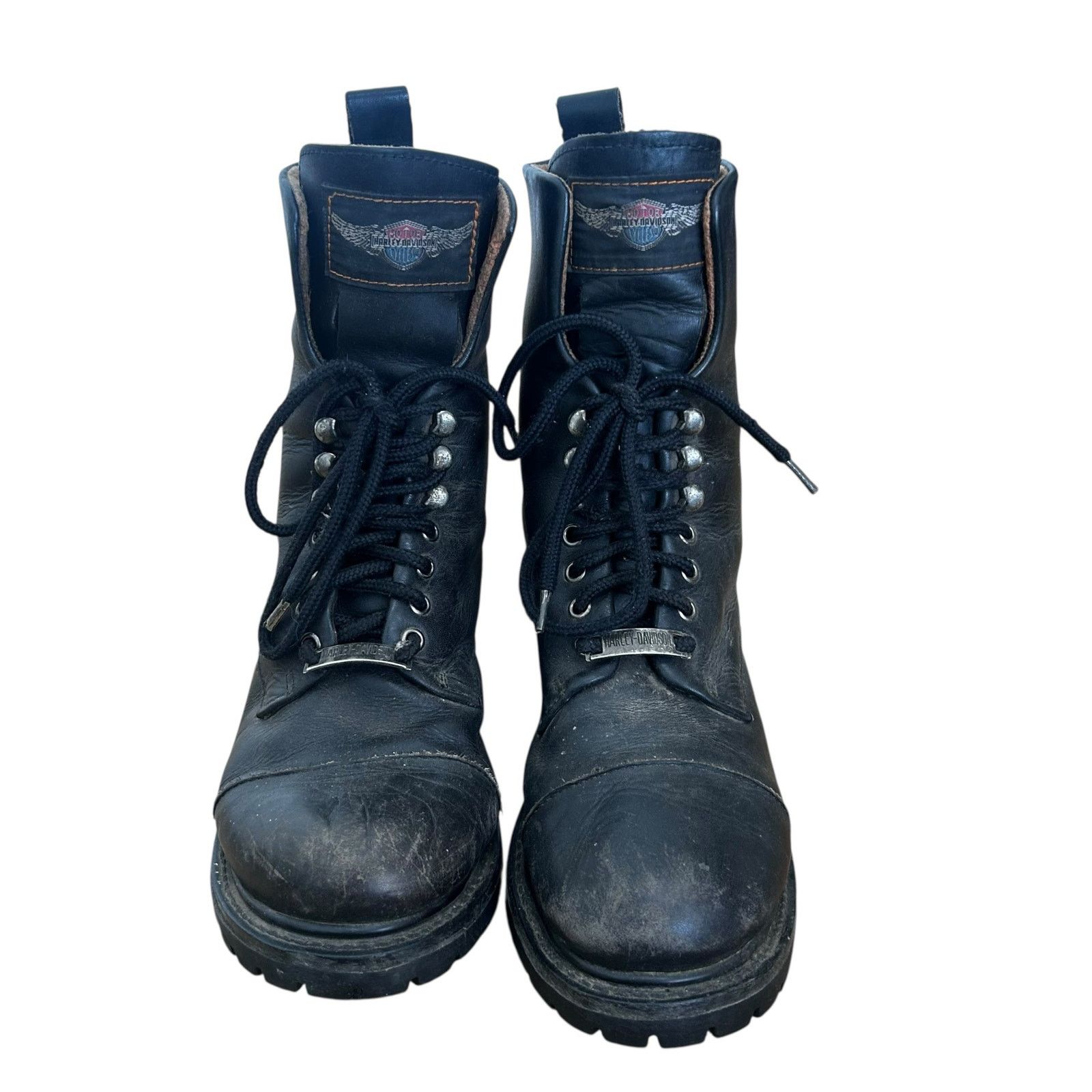 Harley Davidson Harley Davidson Black Leather Motorcycle Boots Sz 10.5 Size US 10.5 / EU 43-44 - 2 Thumbnail