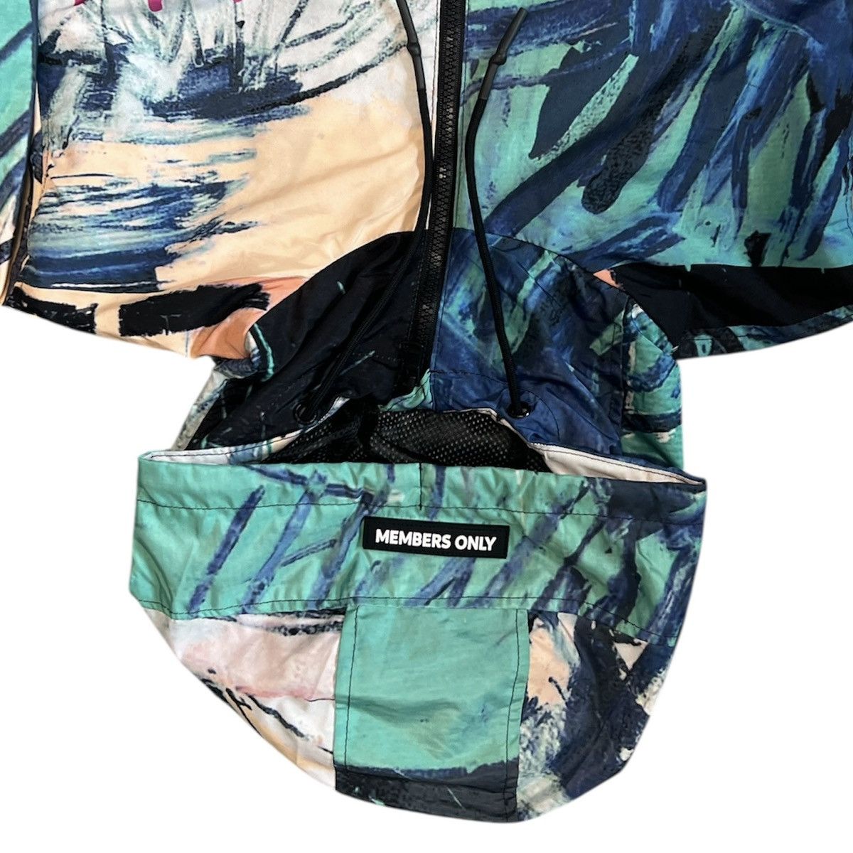Jean-Michel Basquiat × Members Only × Vintage BASQUIAT x MEMBERS ONLY Zip Up Lightweight Hooded Jacket Size US L / EU 52-54 / 3 - 5 Thumbnail