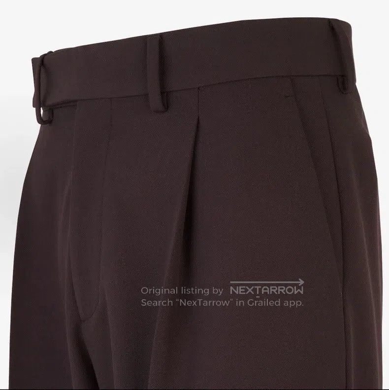 Fendi Fendi Men's Business Casual Long Pants, Dark Brown, with a Size US 32 / EU 48 - 6 Thumbnail