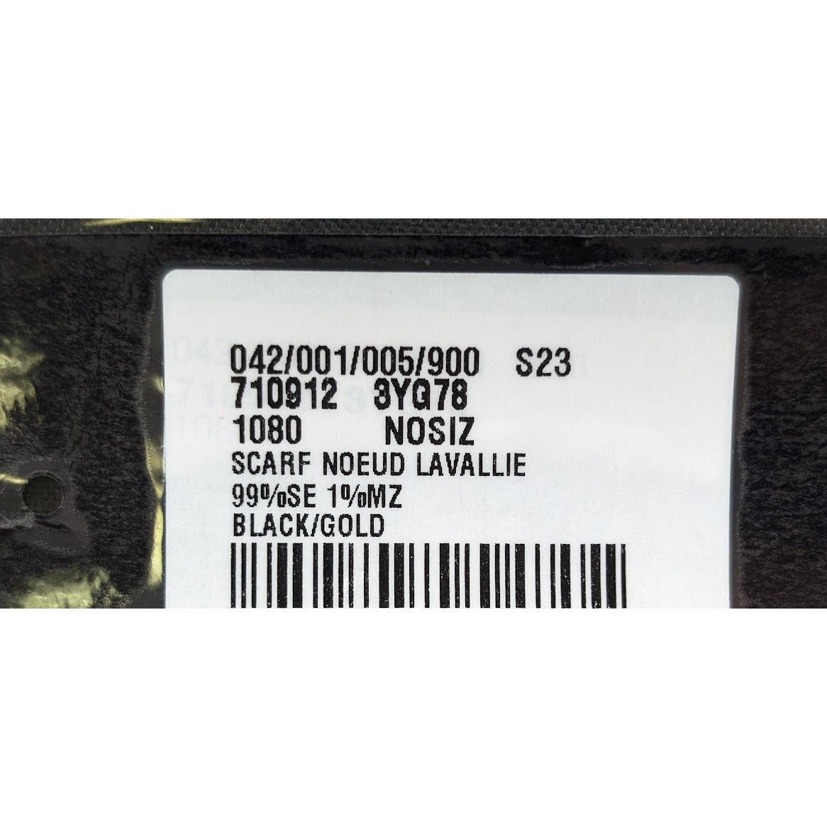 Saint Laurent Paris o1rshd1 Q:2 / Size: OS / Scarf Noeud Lavallie in Black/Gold Size ONE SIZE - 22 Thumbnail