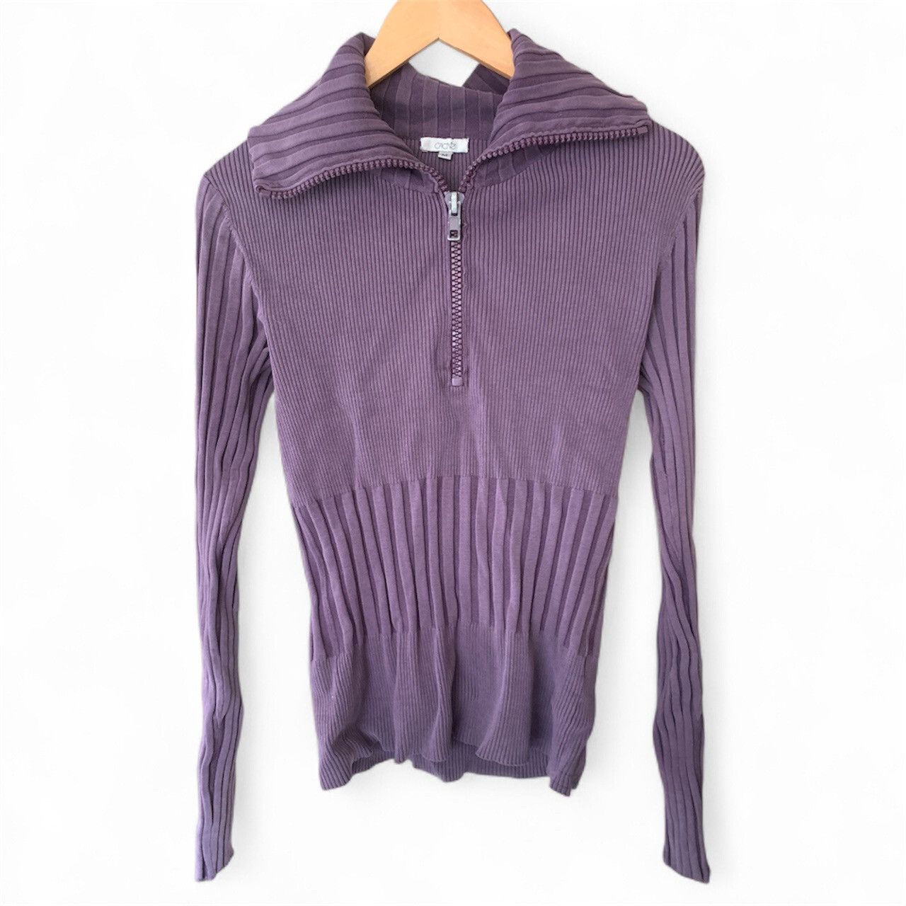 Other Silk Ribbed Long Sleeve Sweater Top Size M / US 6-8 / IT 42-44 - 1 Thumbnail