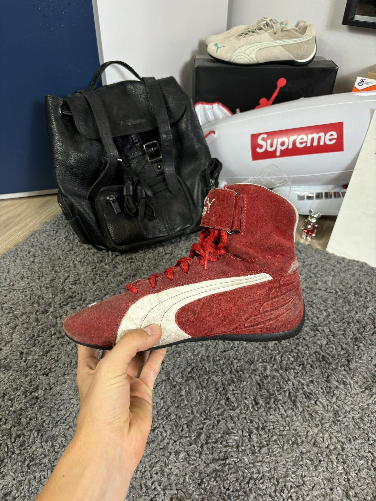 Puma × Vintage Rare Puma Ferrari Speed Cat High Top Sneakers Vintage Size US 9 / EU 42 - 6 Thumbnail