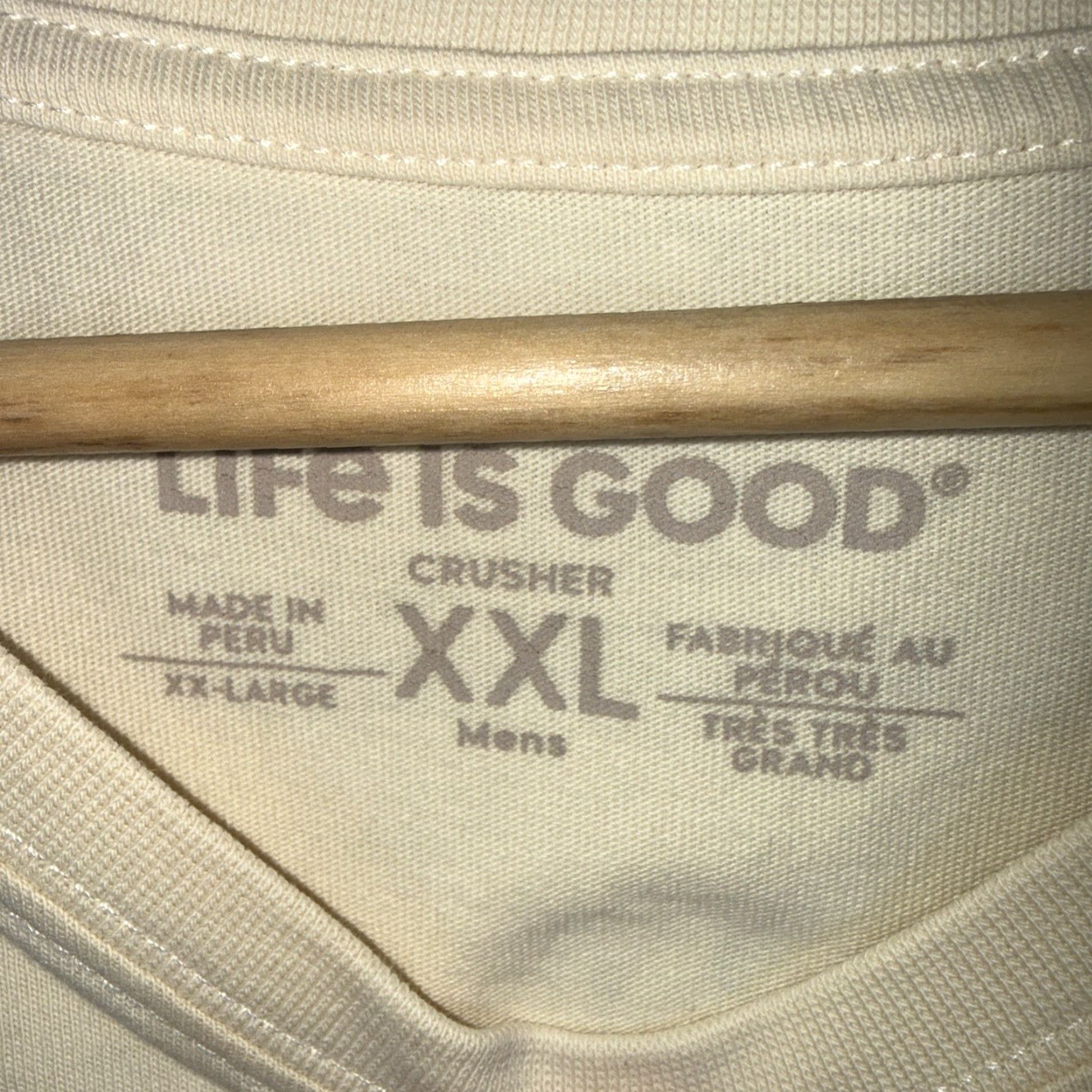 Life is Good Life is Good Crusher T-Shirt Mens XXL Beige Size US XXL / EU 58 / 5 - 3 Thumbnail