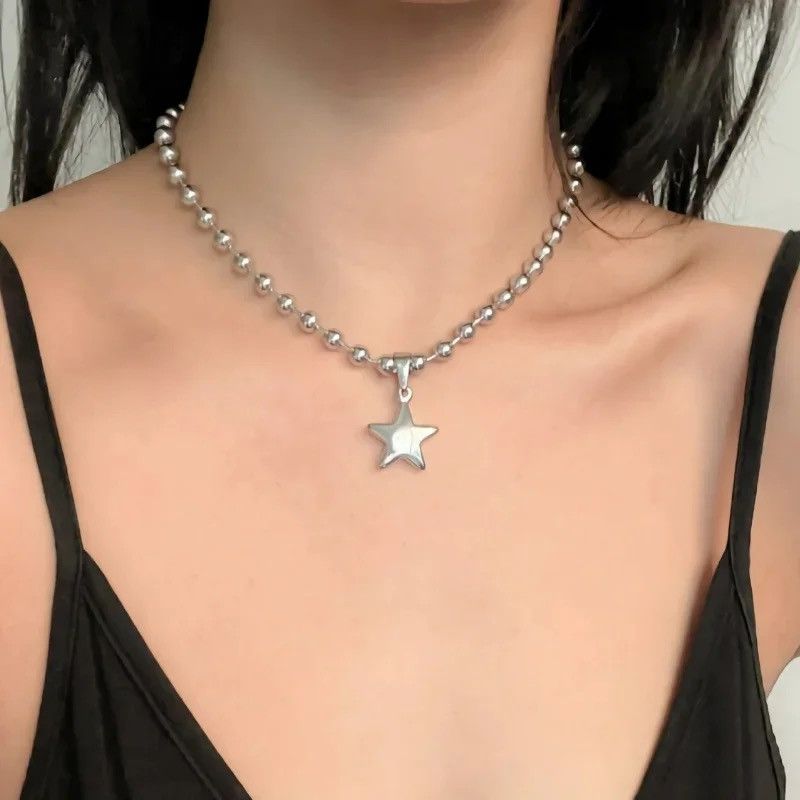 Jewelry Steel Star Pendant Necklace Size ONE SIZE - 1 Thumbnail