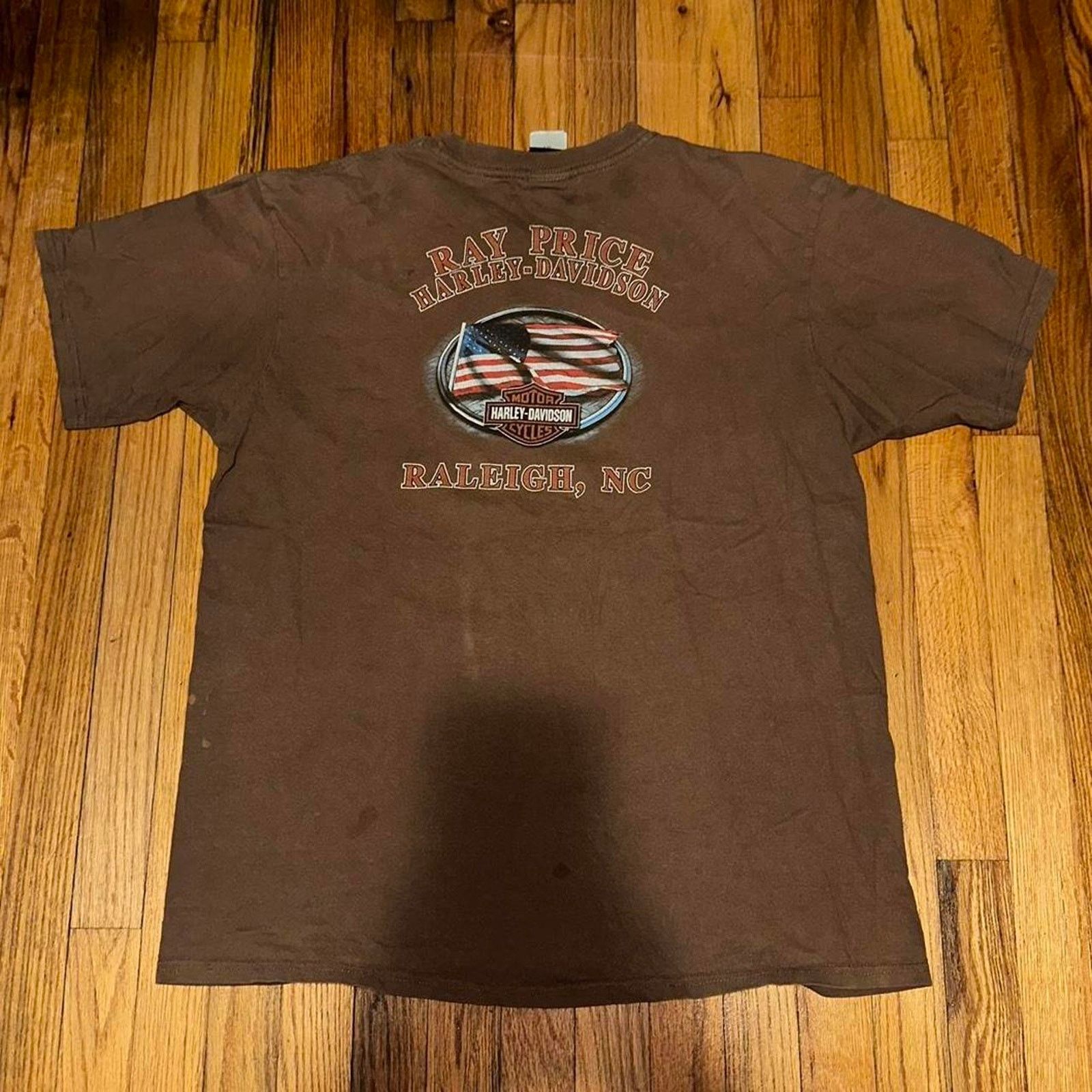 Harley Davidson × Vintage Harley Davidson Motorcycles Ray Price of Raleigh NC Tee XL Size US XL / EU 56 / 4 - 1 Thumbnail