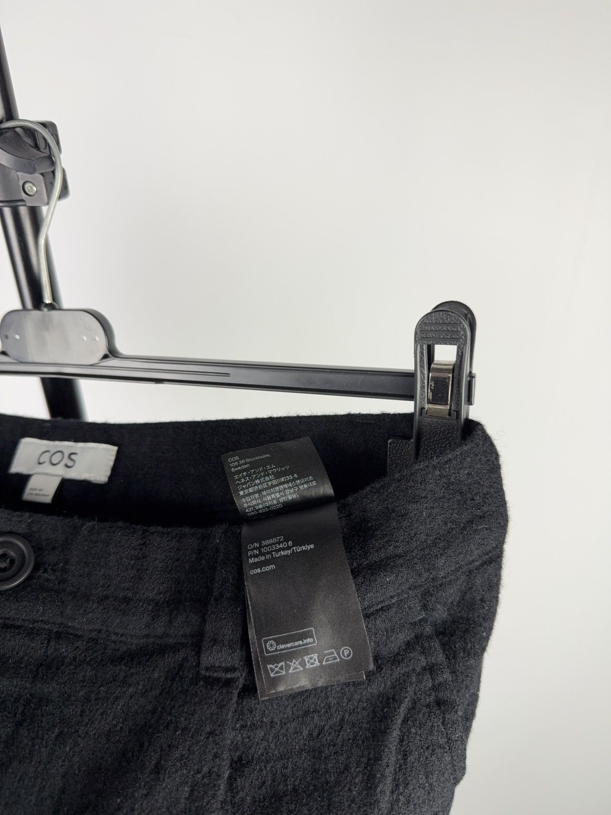 Cos Avant Garde Retro COS Wool Cropped Tapered Black Pants EU48 Size 30" / US 8 / IT 44 - 11 Thumbnail