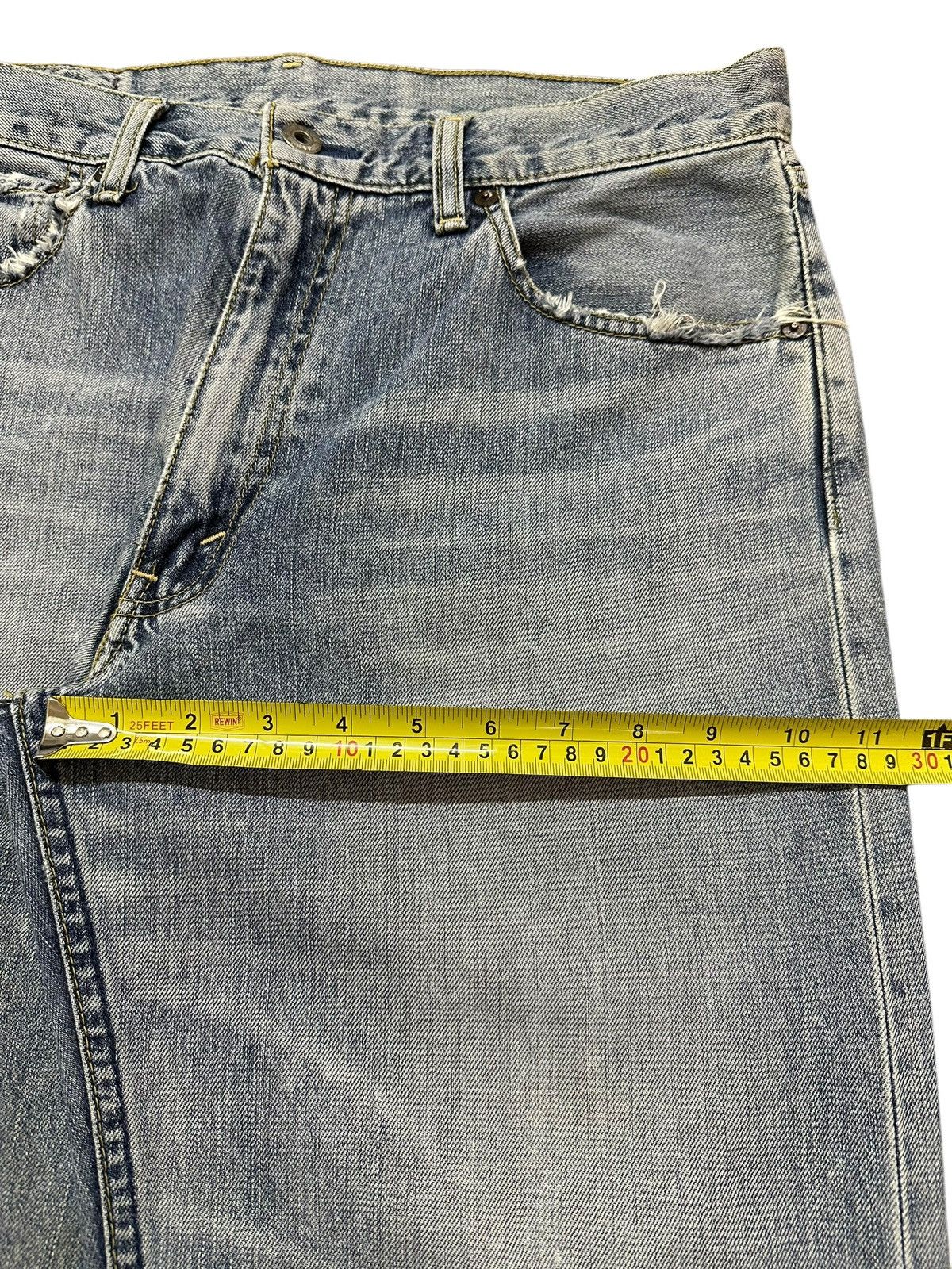 Levi's Vintage 90s Levis 503 Blue Faded Wash Distress Baggy Jeans Size US 32 / EU 48 - 15 Thumbnail