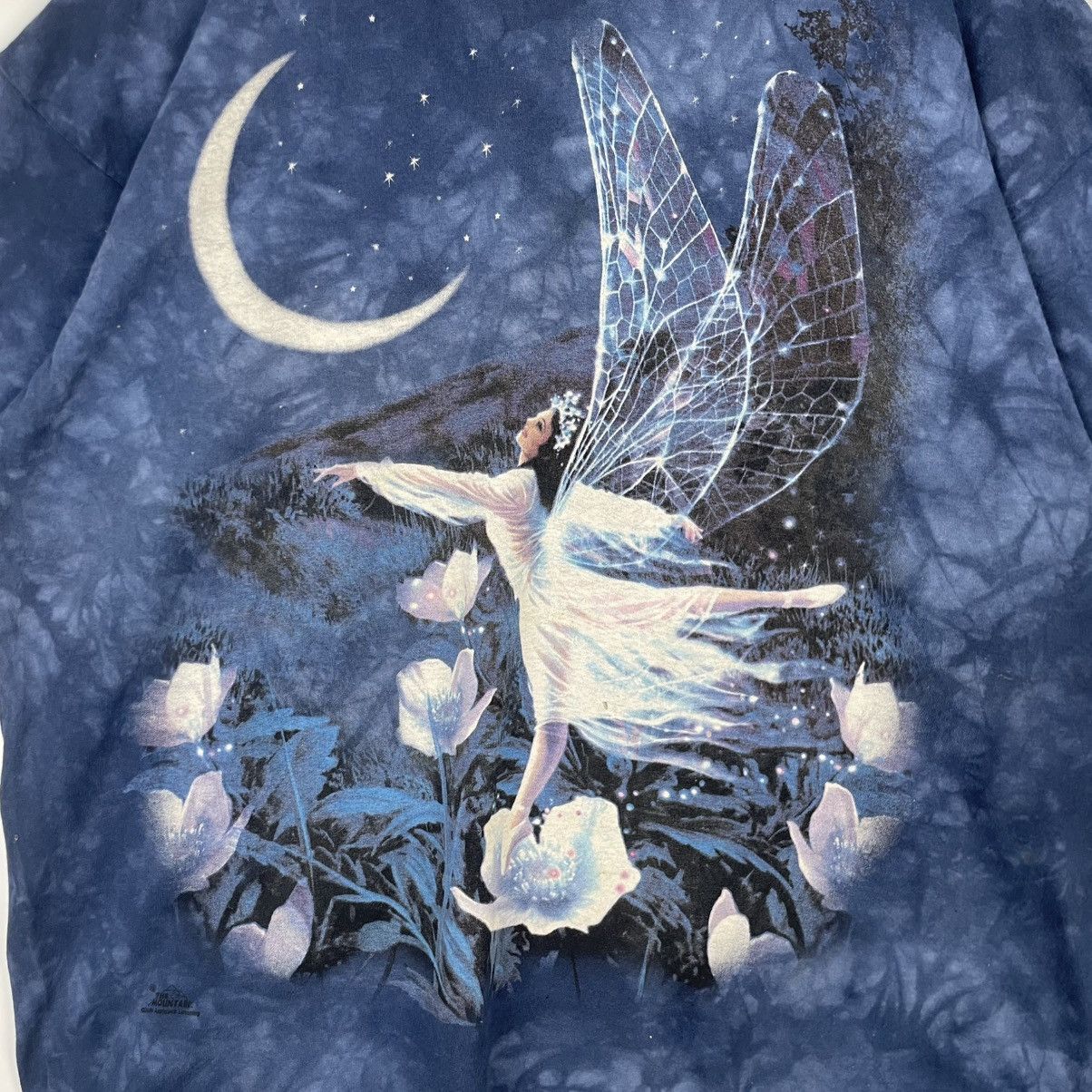Designer × Vintage vintage The mountain fairy Graphic Tie Dye T-shirt - blue Size US XL / EU 56 / 4 - 7 Thumbnail