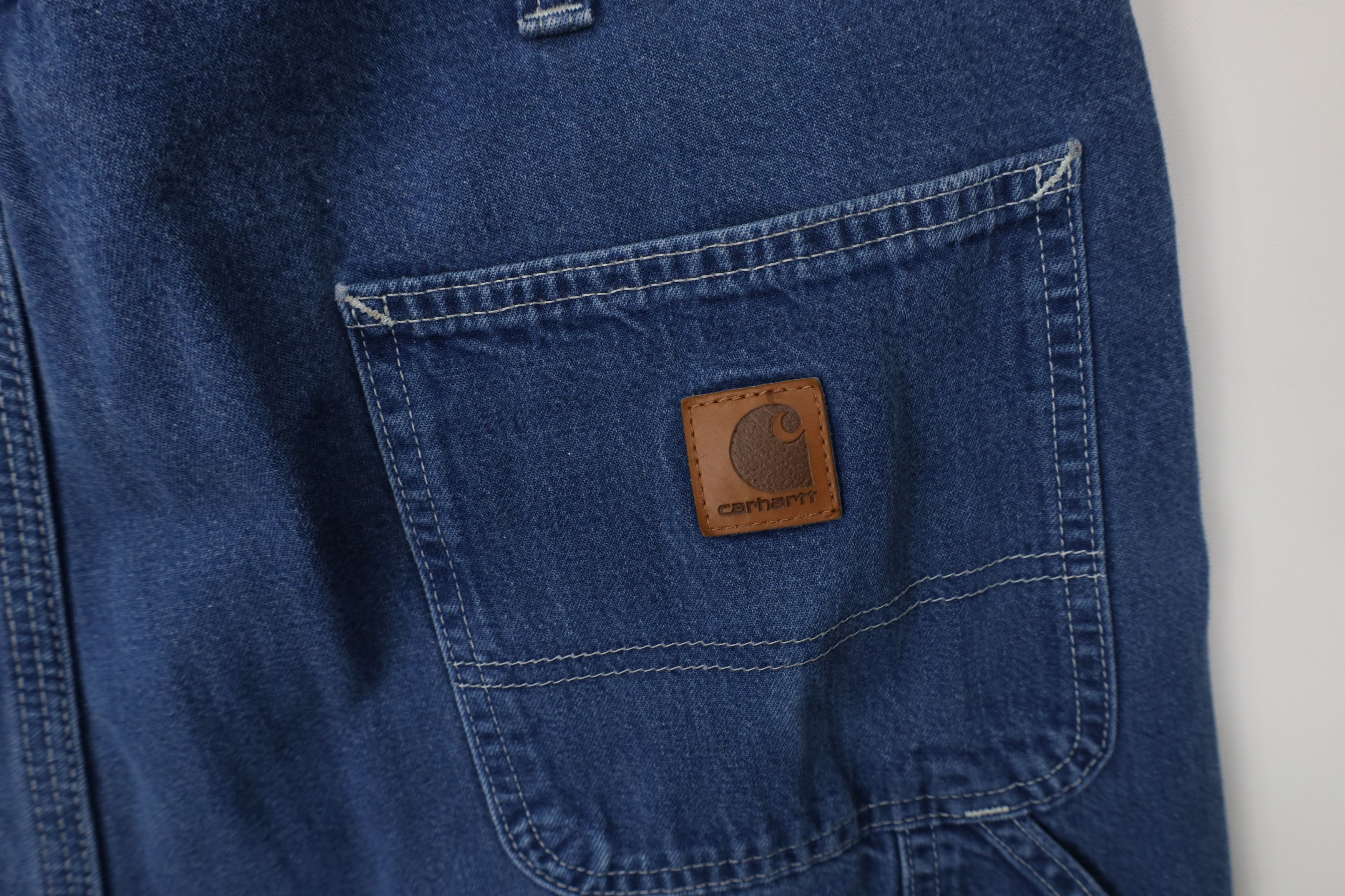 Carhartt Vintage Y2K Carhartt Wide Leg Dungaree Denim Jeans Blue Size US 40 / EU 56 - 16 Thumbnail