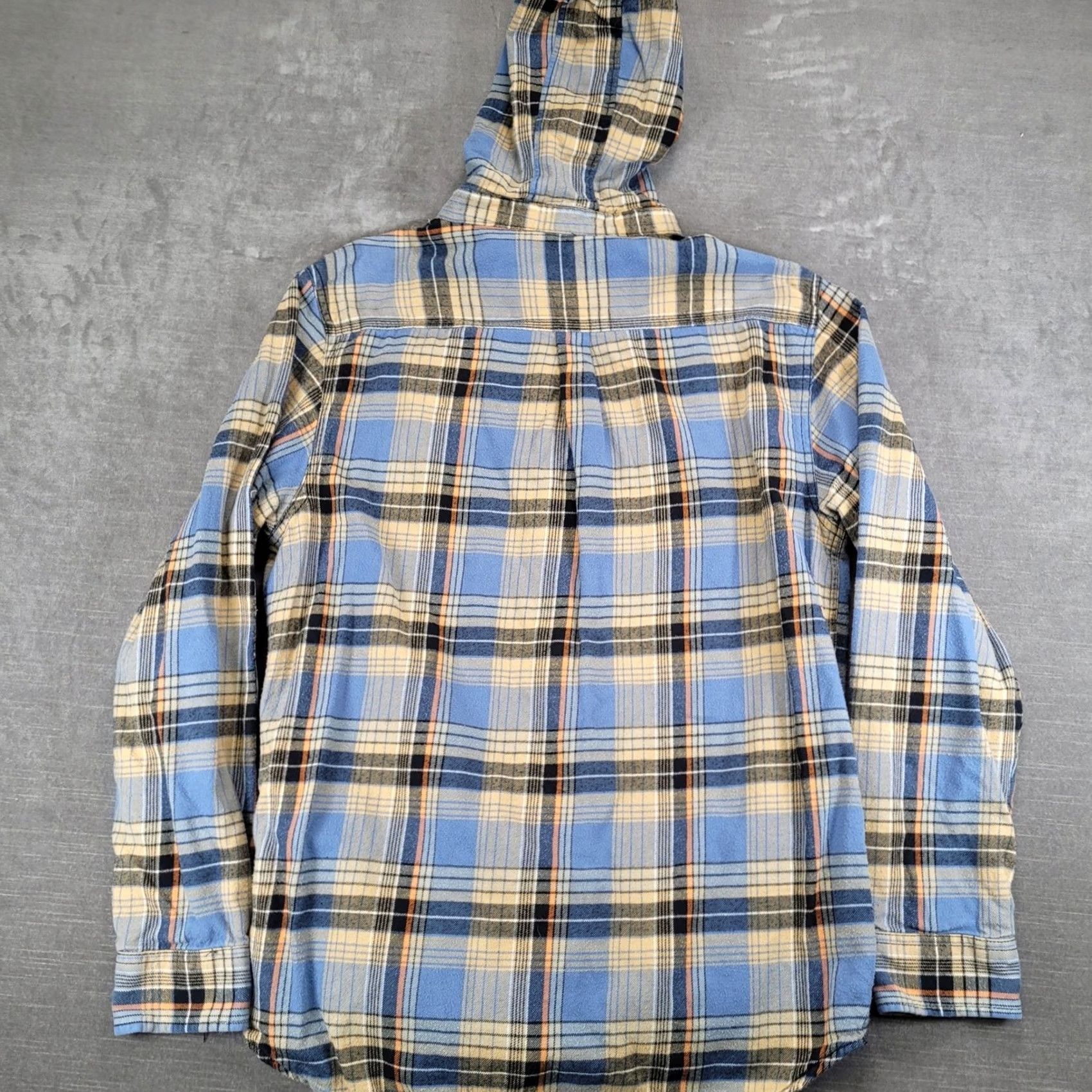 Vans VANS Blue Plaid Hooded Flannel Shirt Shacket Jacket Men's L Button Up Size US L / EU 52-54 / 3 - 7 Thumbnail