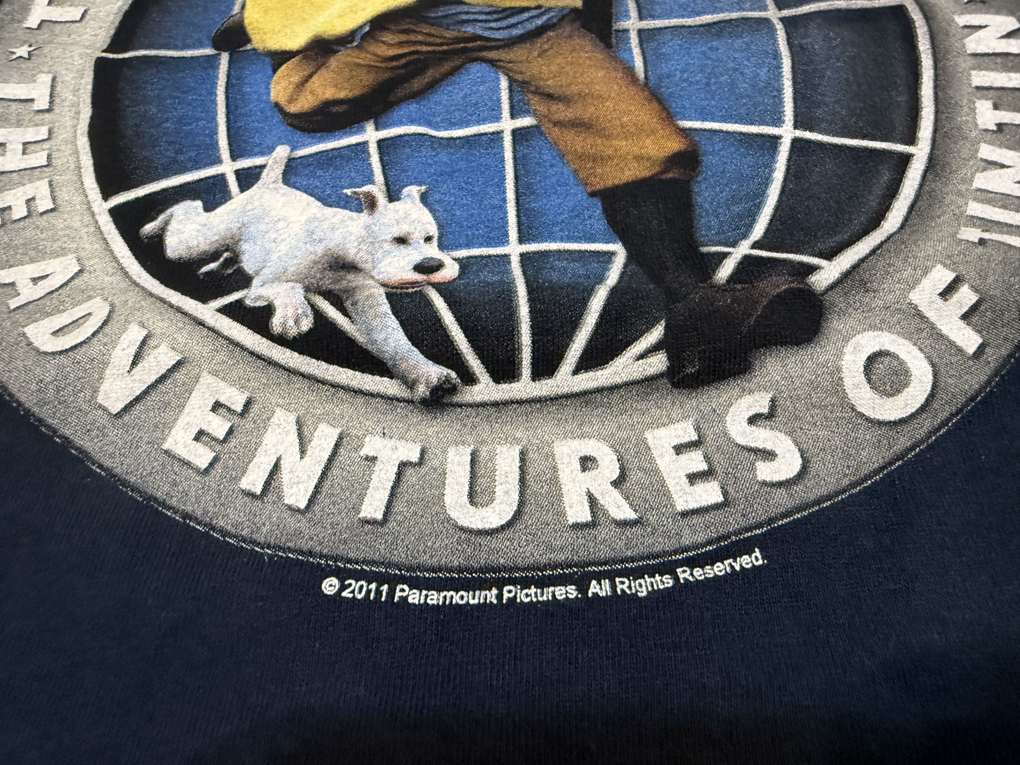 Vintage Near Vintage The Adventures of TinTin 2011 T Shirt Size US XL / EU 56 / 4 - 3 Thumbnail