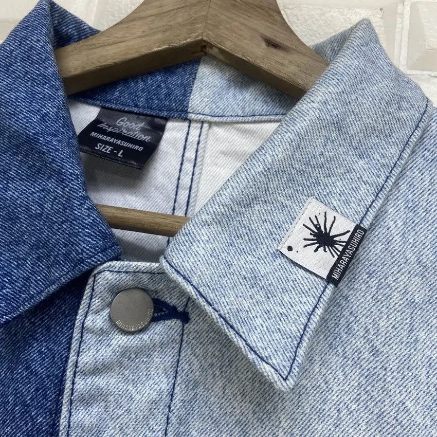 GU × Maison MIHARA YASUHIRO Miharayasuhiro X Gu Two Tone Trucker Denim Jacket Size US M / EU 48-50 / 2 - 8 Thumbnail