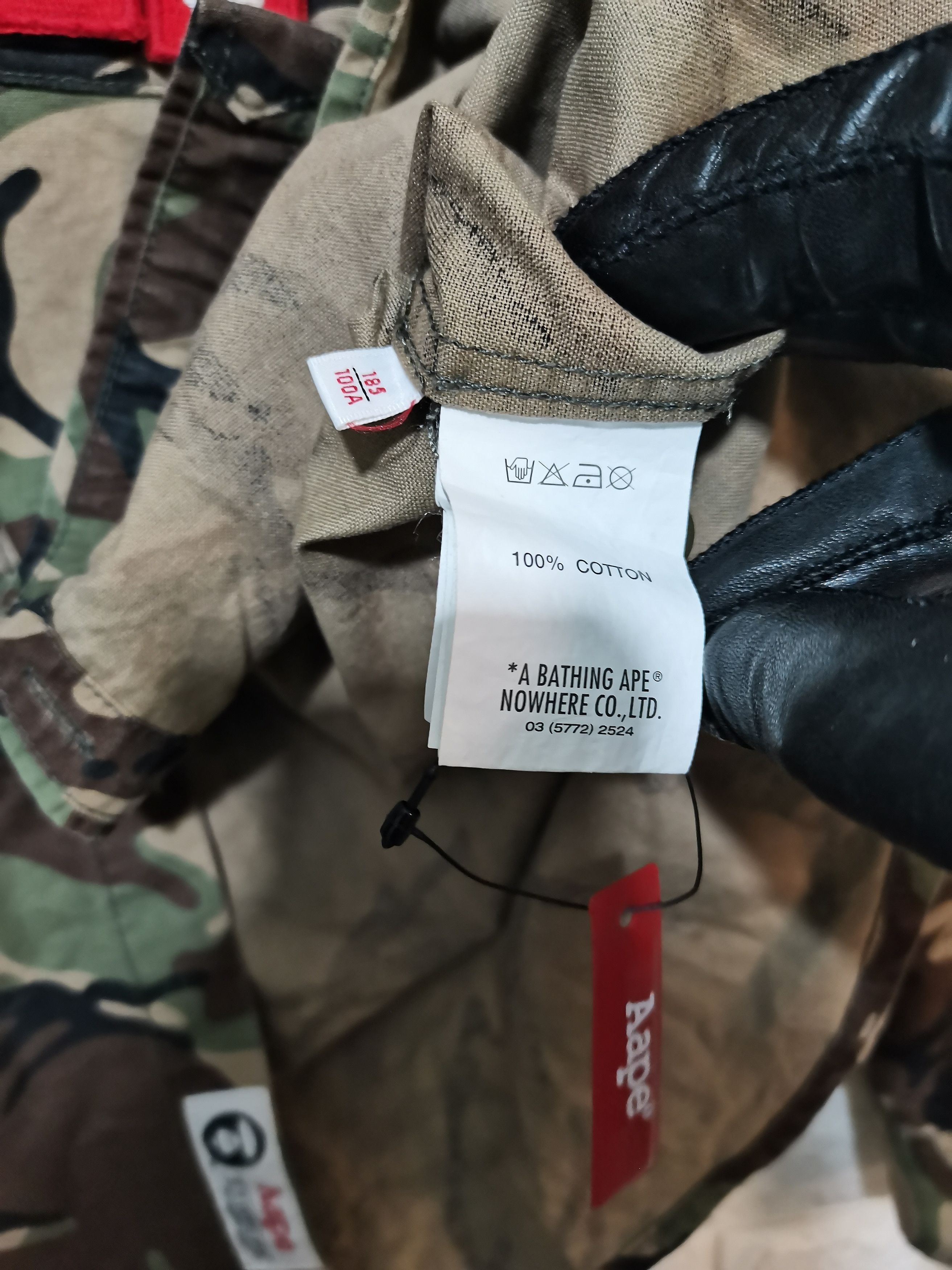 Aape AAPE by A Bathing Foot Soldier Patch Camo Shirt Size US XL / EU 56 / 4 - 9 Thumbnail