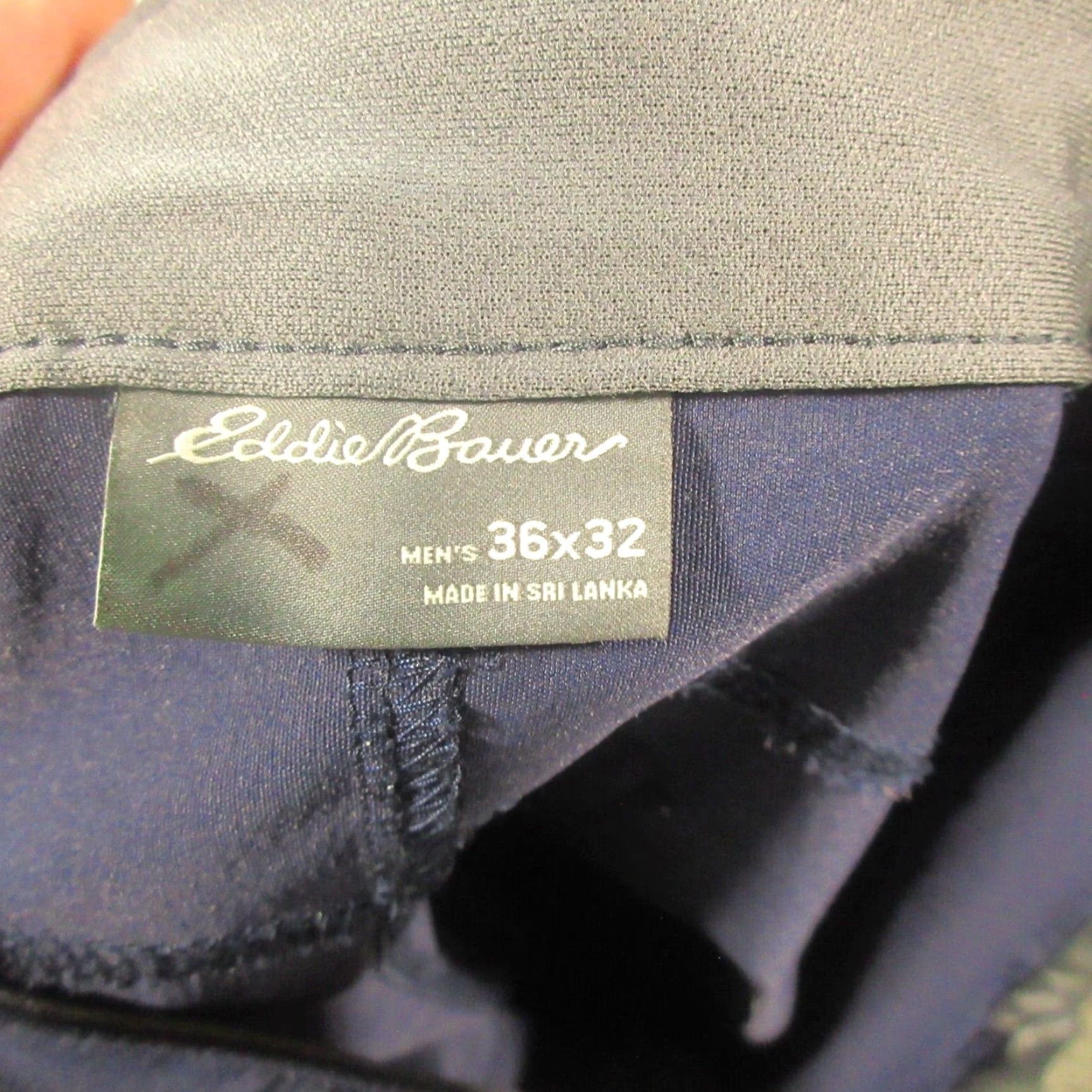 Eddie Bauer Eddie Bauer Pants Mens 36x32 Navy Lightweight Microfiber Outdoor Hiking Stretch Chino Casual Zip Pockets Slashed Straight Front Regular Mens Size US 36 / EU 52 - 3 Thumbnail