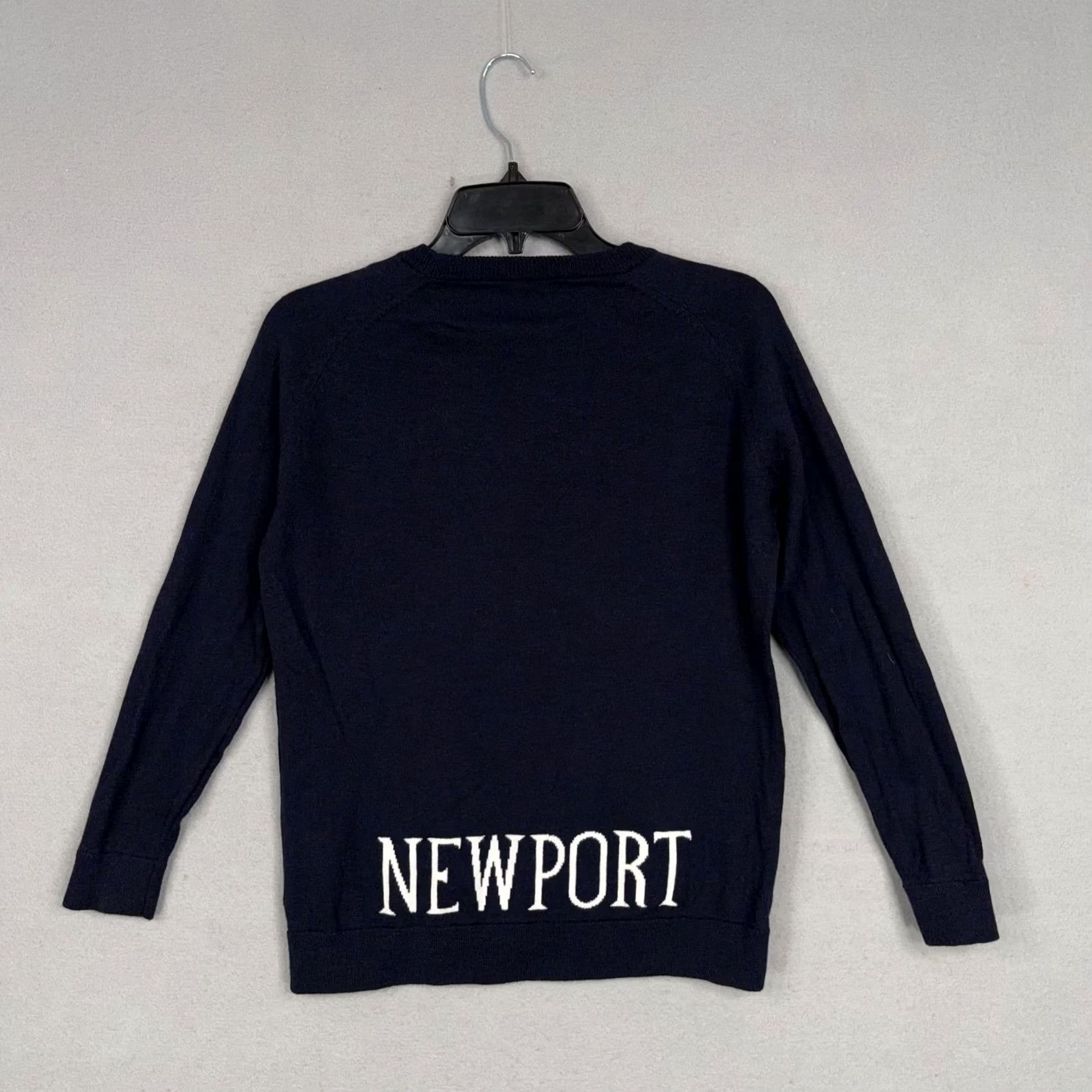 Vintage Caroline Grace Sweater Womens XS Blue Cotton Cashmere Newport Graphic Pullover Shirt Size XS / US 0-2 / IT 36-38 - 2 Thumbnail