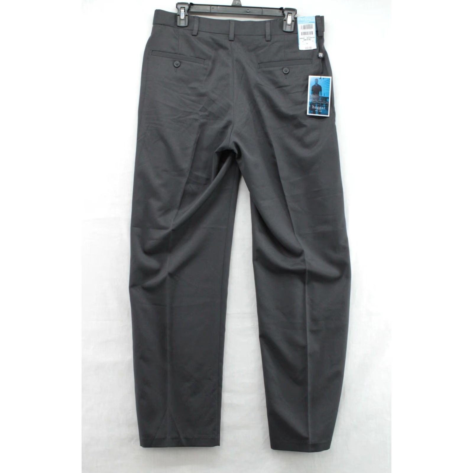 Haggar VINTAGE Haggar Pants Men's 34x32 Black Slacks Straight Chino Micro Herringbone NWT Size US 34 / EU 50 - 3 Thumbnail