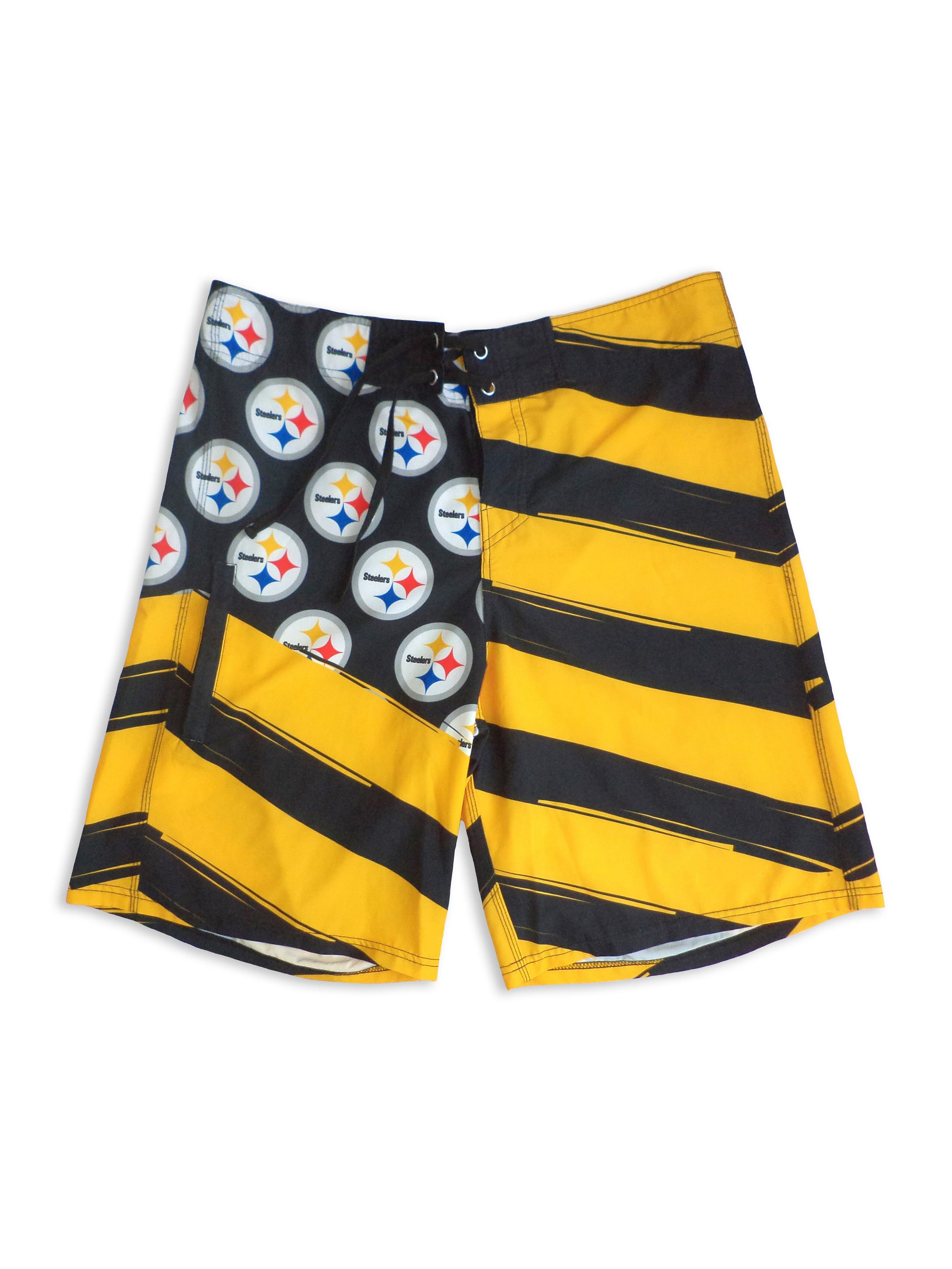 NFL Y2K PITTSBURGH STEELERS Shorts Nfl Swimming Running Surf Size US 34 / EU 50 - 1 Thumbnail