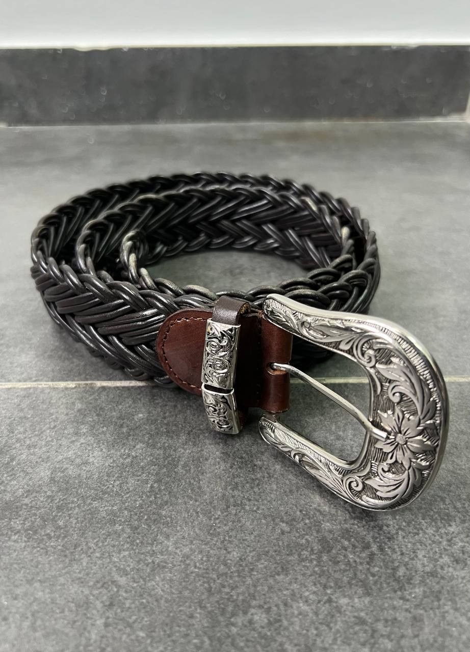 Japanese Brand Rare Nanni Leather woven Belt Chrome Hearts style Size ONE SIZE - 1 Thumbnail