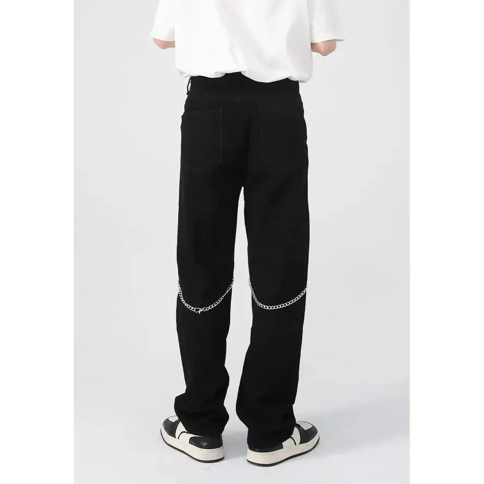 Japanese Brand Retro loose straight leg high street zipper jeans Size US 32 / EU 48 - 4 Thumbnail