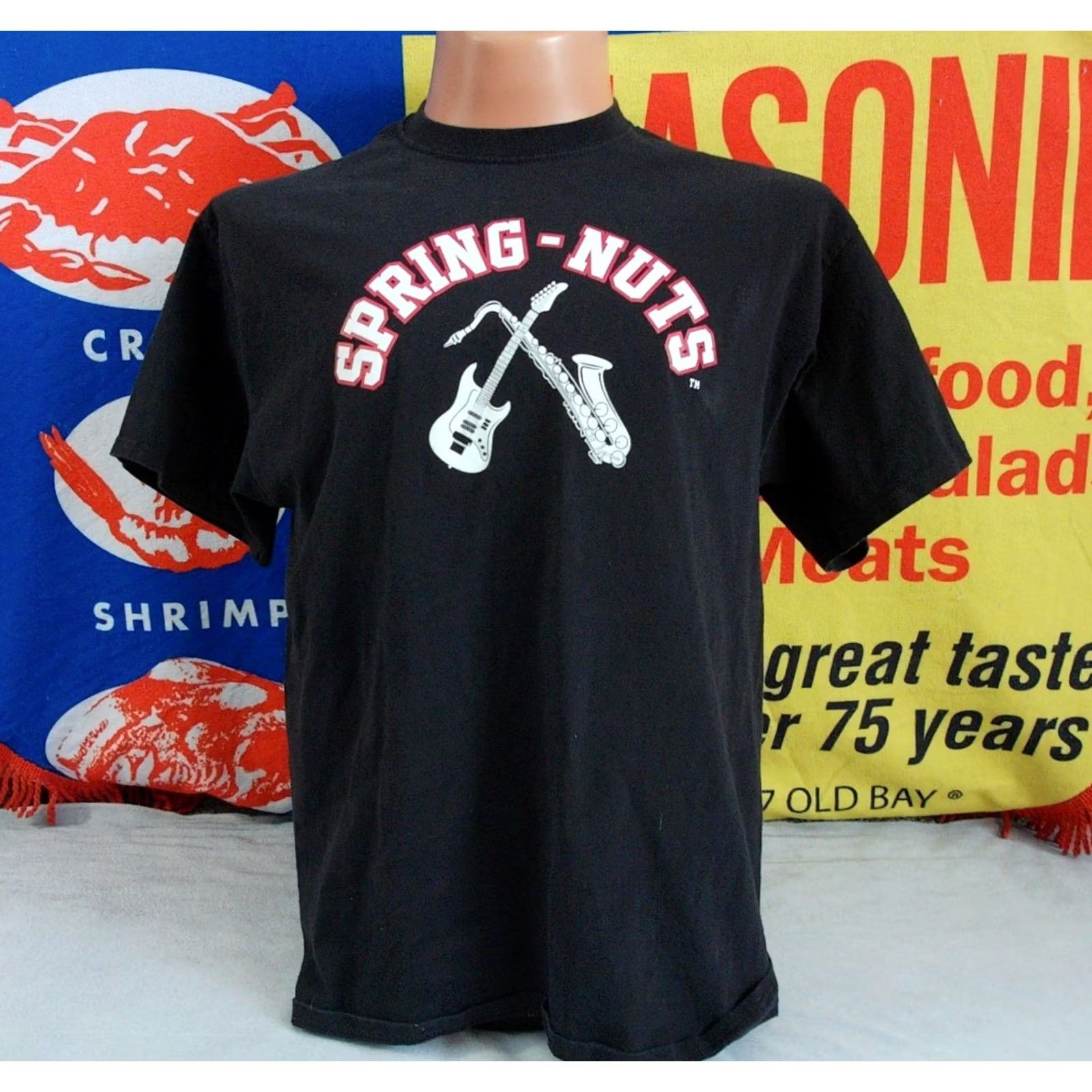 Gildan Bruce Springsteen Legendary SPRING-NUTS Fan Club T Shirt Mens LRG Rock The Boss Black Cotton Gildan Short Sleeve Crew Neck 2010-2019 Vintage No Size US L / EU 52-54 / 3 - 3 Thumbnail