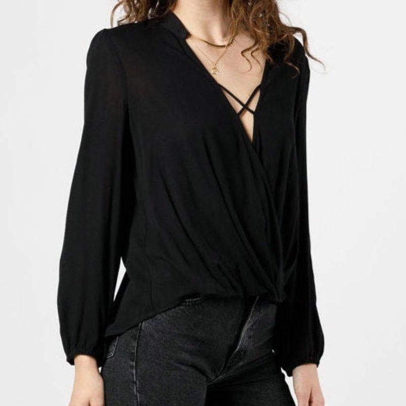 Other NWT Band of the Free Hallie Black Crossover Top Sz. S [4-6] Size S / US 4 / IT 40 - 3 Thumbnail