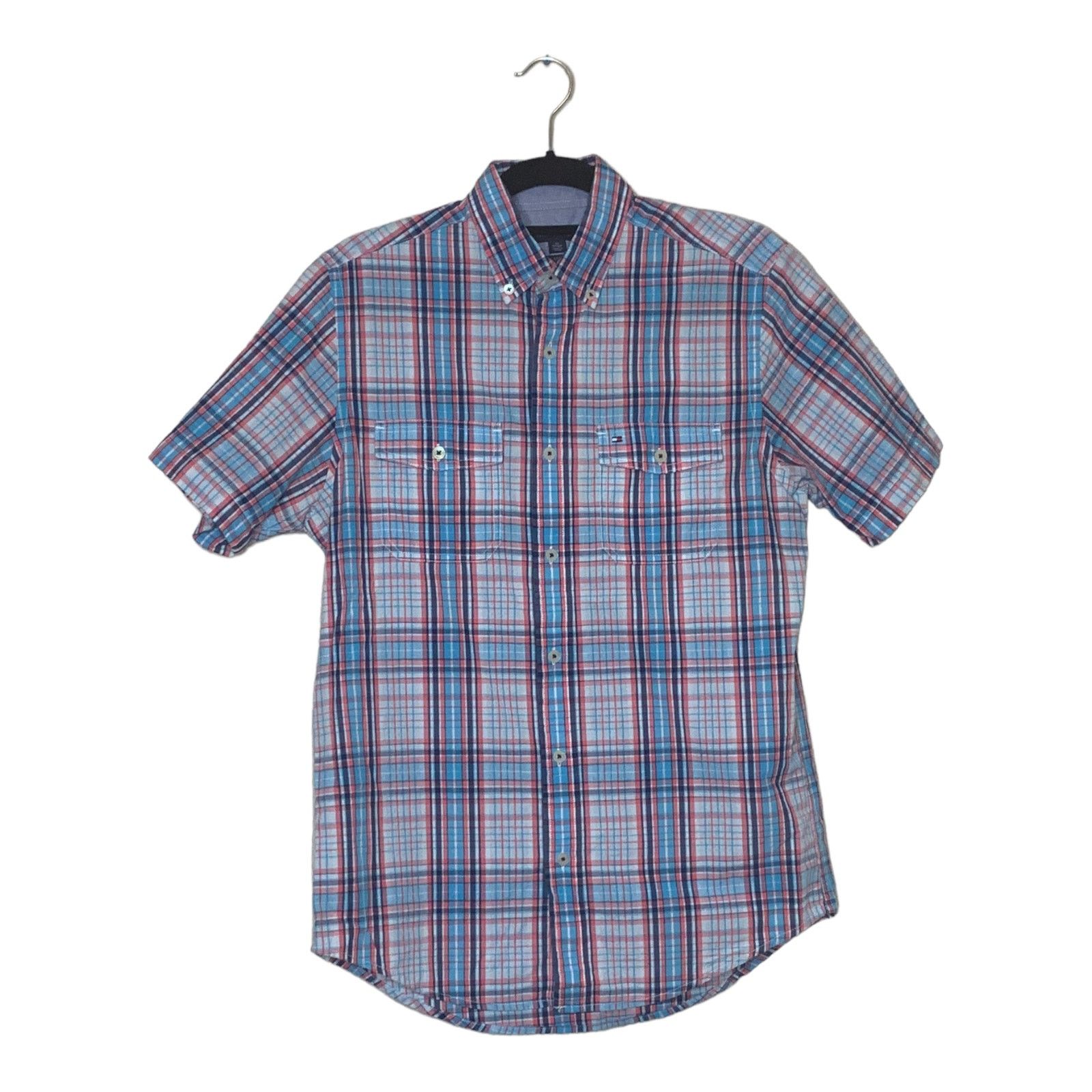 Tommy Hilfiger Tommy Hilfiger men plaid short sleeves button shirt size XS Size US XS / EU 42 / 0 - 5 Thumbnail