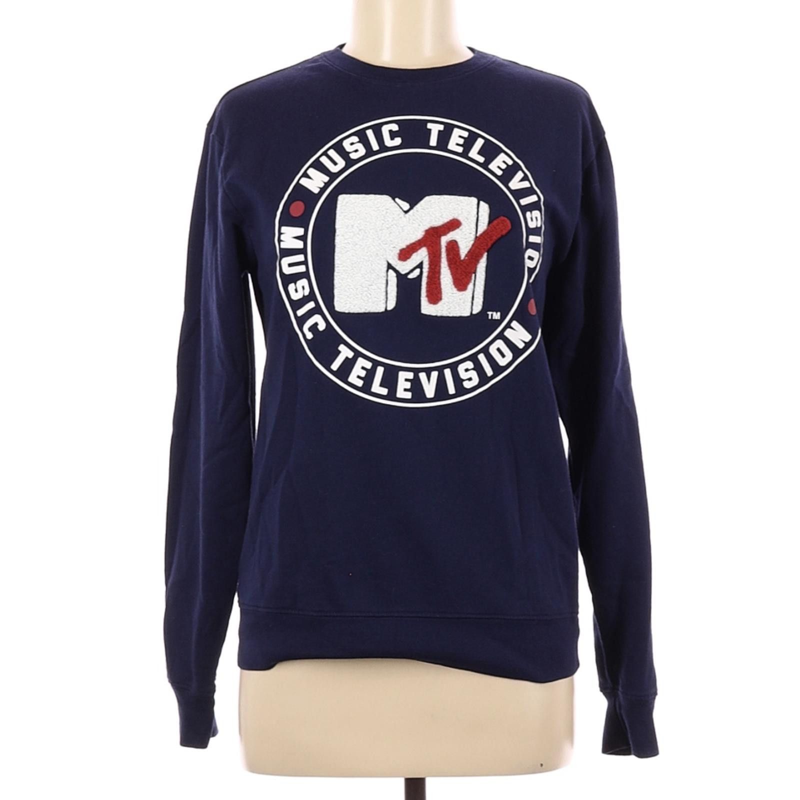 Mtv MTV Logo Navy Blue Sweatshirt Size M Size M / US 6-8 / IT 42-44 - 1 Thumbnail