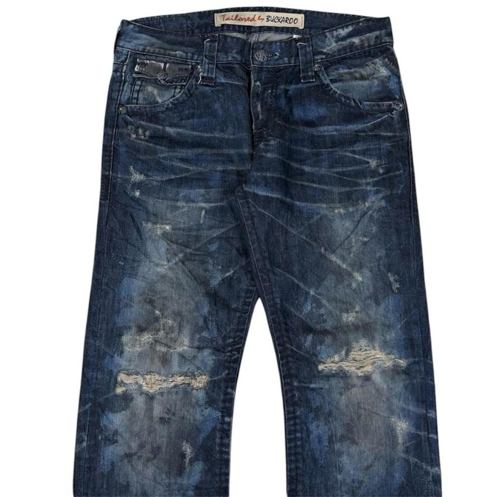 True Religion Rare Vintage Buckaroo Dirty shade unique design denim jeans Size US 33 - 4 Thumbnail