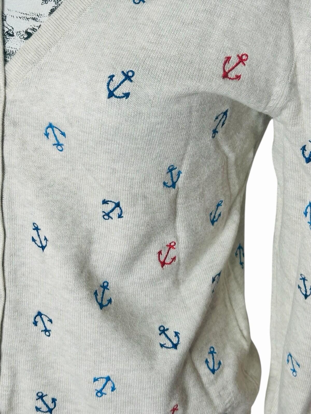 Other Laura Ashley White Knit Sweater Cardigan 100% Cotton - Sz M Size M / US 6-8 / IT 42-44 - 7 Thumbnail