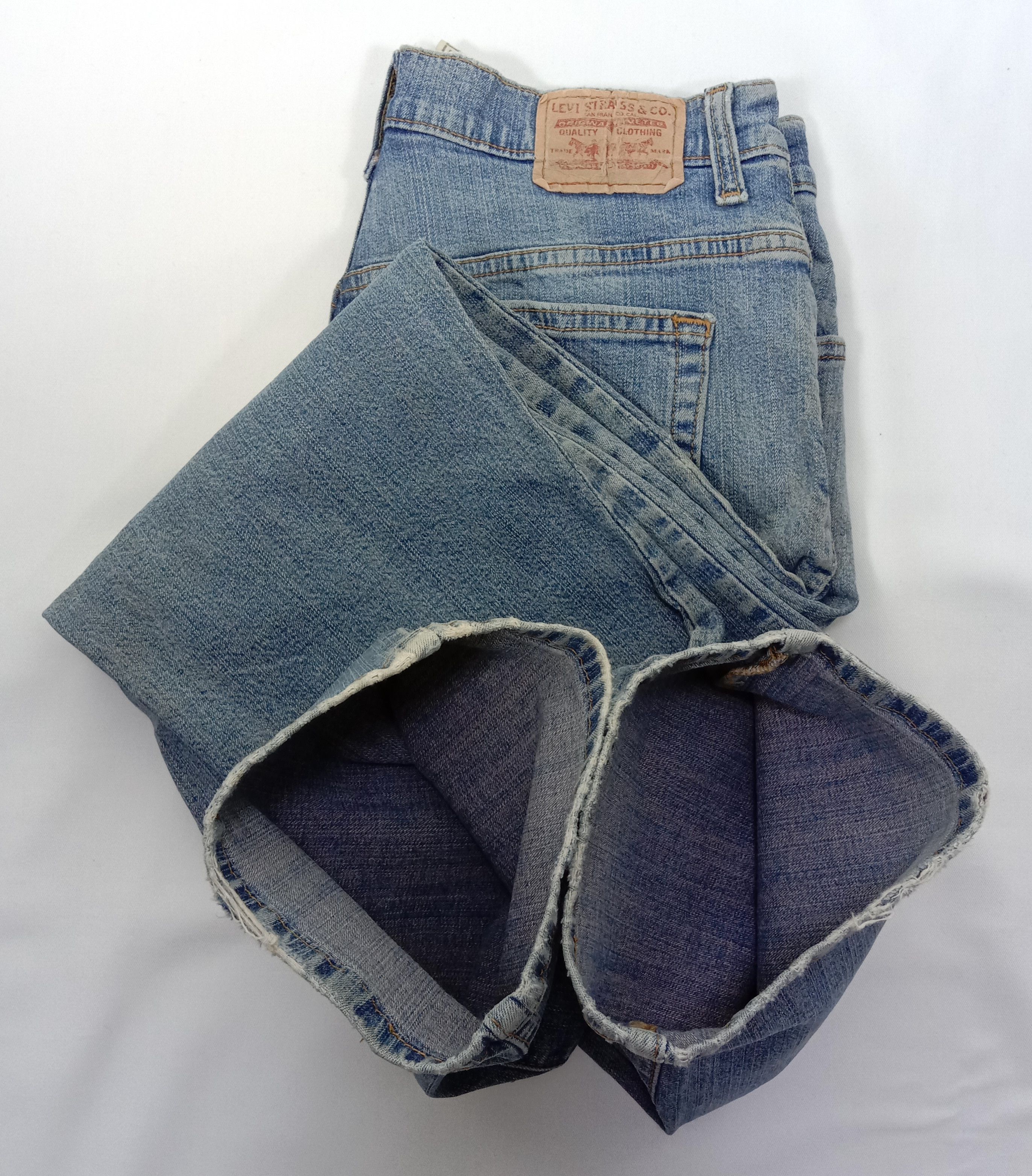 Levi's Vintage Levi's 550 Flare Jeans Blue Wash Denim Size 29" - 16 Thumbnail