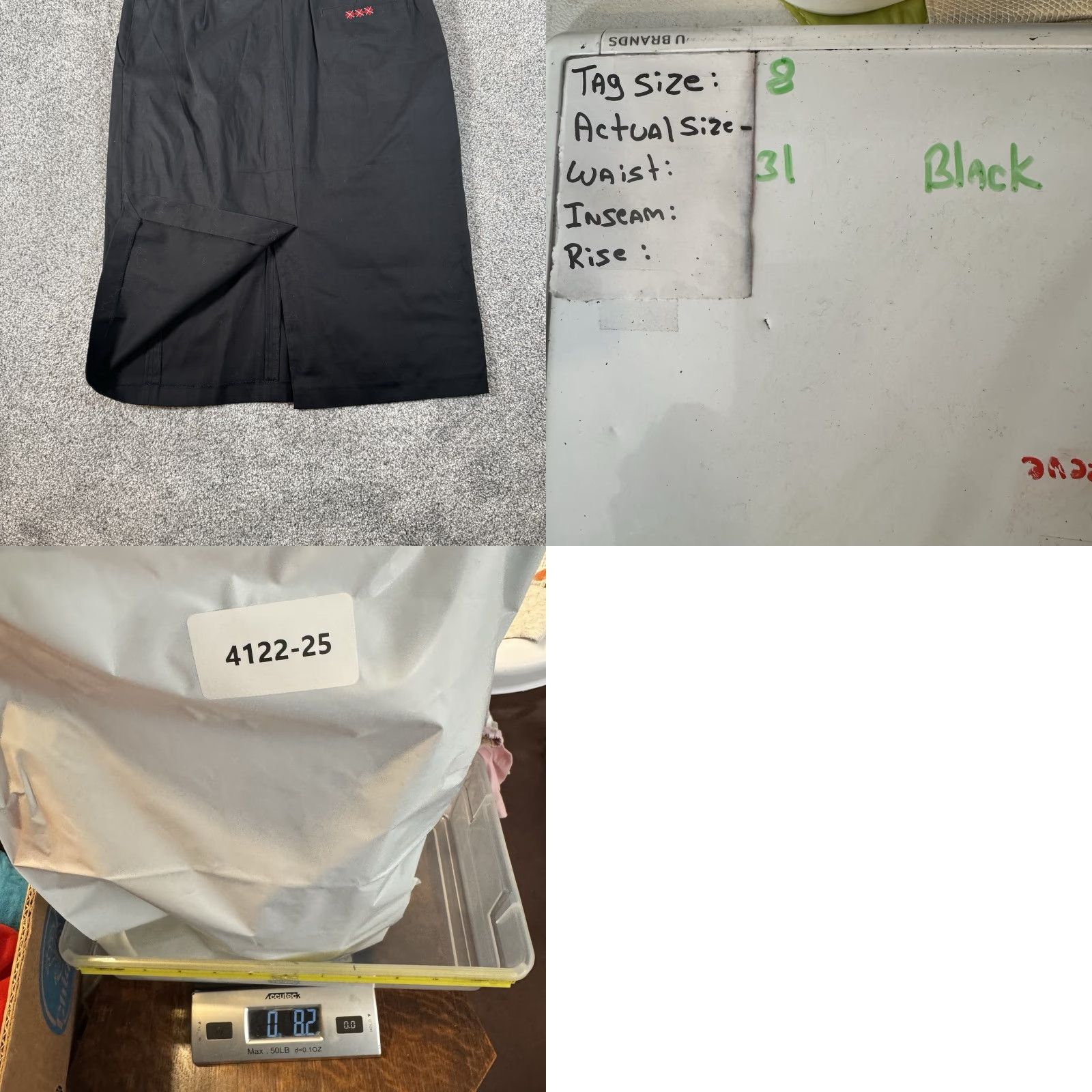 Vintage Argyle Black Pencil Skirt Size 8 Women Knee Length Office Chic Preppy Casual Business Straight & Pencil Size 30" / US 8 / IT 44 - 8 Thumbnail