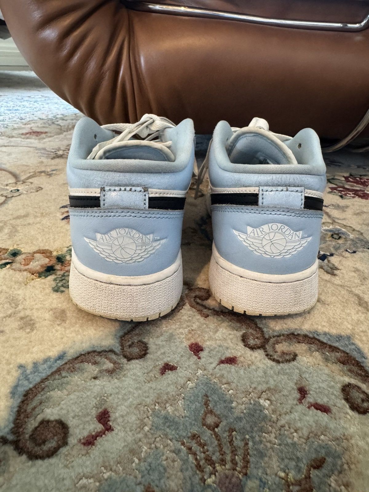 Nike Air Jordan 1 Low GS 'Ice Blue' Size US 6.5 / IT 36.5 - 5 Thumbnail