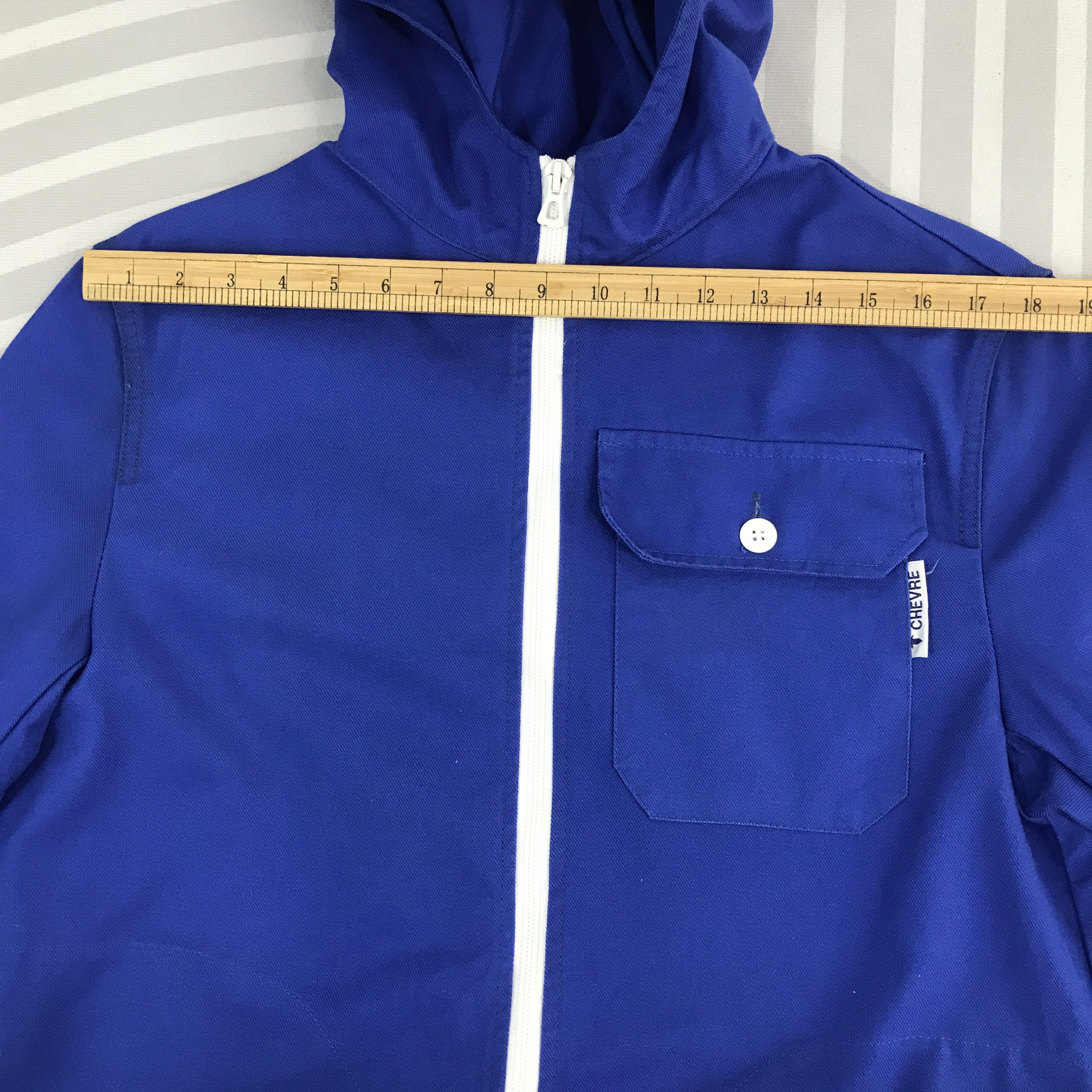 Japanese Brand × Vintage Vintage Chevre Cotton blue hoodie zipper Jacket Size US L / EU 52-54 / 3 - 5 Thumbnail