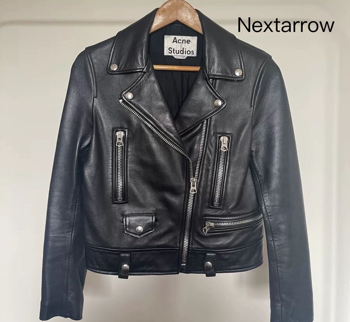 Acne studios august leather jacket shop