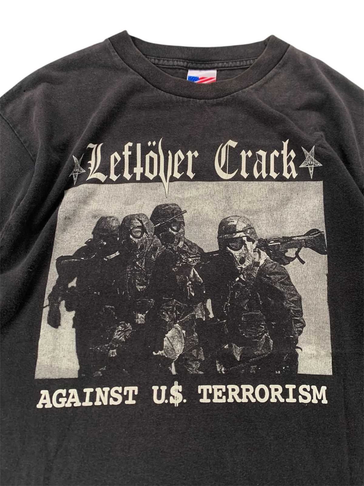Band Tees Vintage 90s Leftover Crack Against US Terorism Tee Size US M / EU 48-50 / 2 - 2 Thumbnail