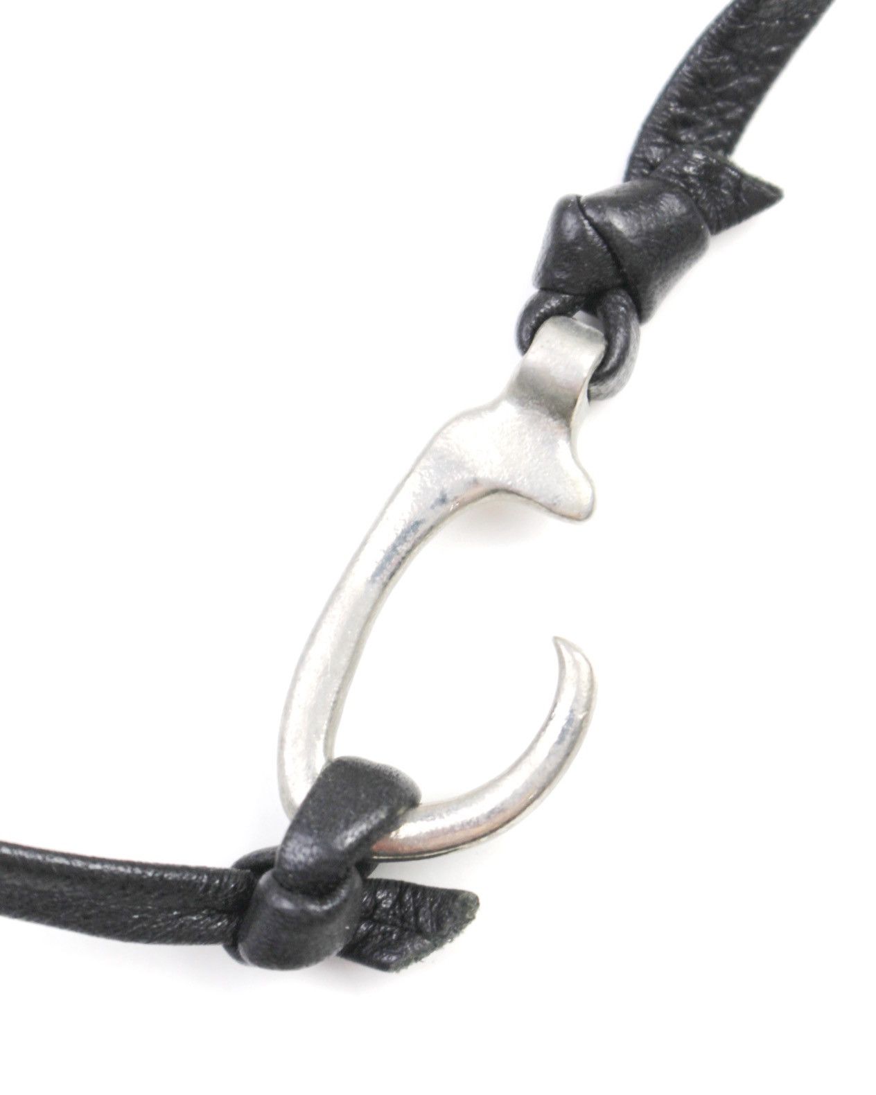Hysteric Glamour 2000S JAPANESE MADE LEATHER STRAP SILVER HOOK NECKLACE Size ONE SIZE - 3 Thumbnail
