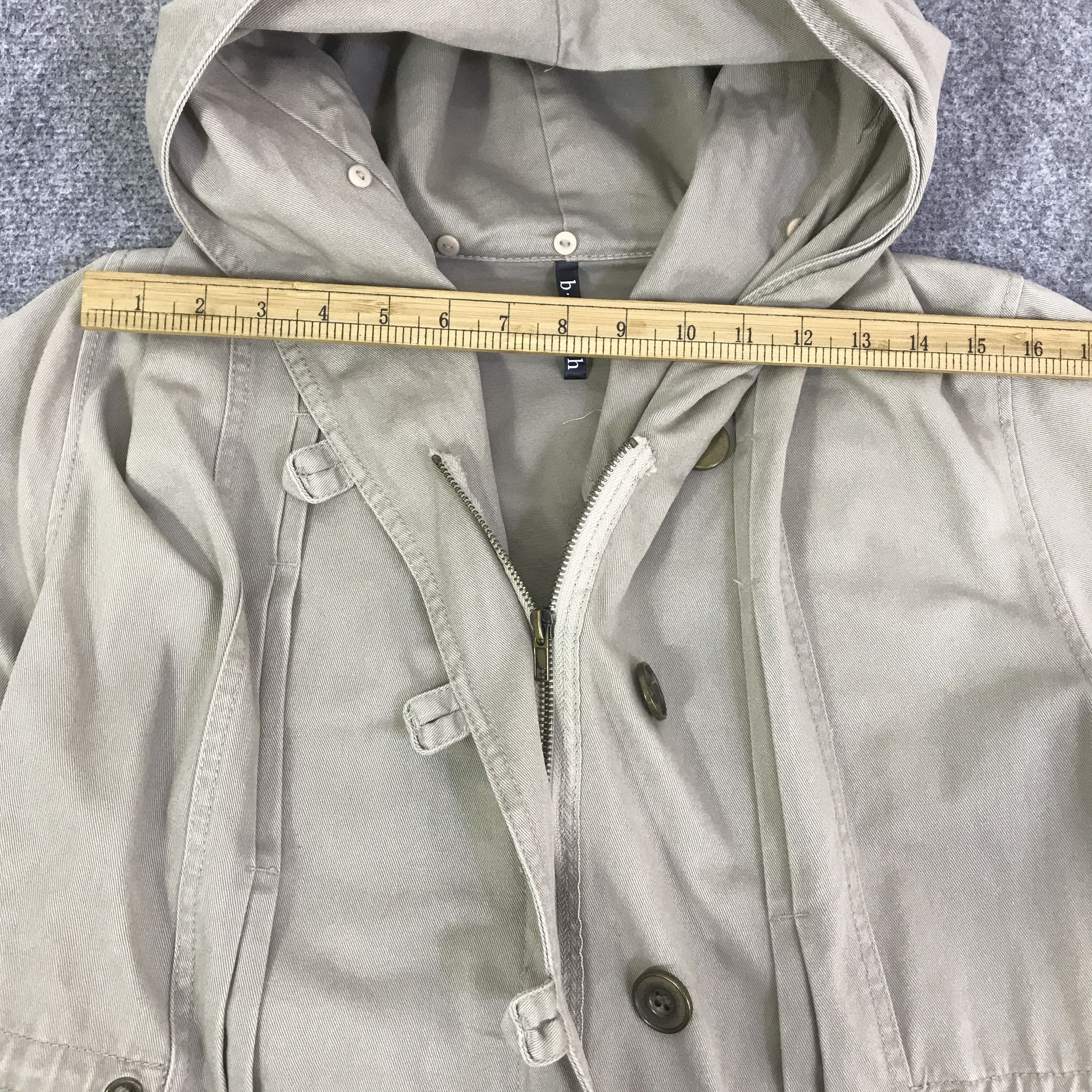 Japanese Brand BRUSH JAPAN STYLE HOODIE KHAKI JACKET K122B4 Size US M / EU 48-50 / 2 - 5 Thumbnail