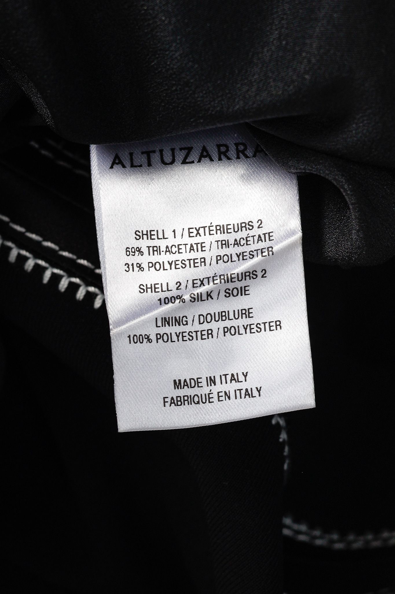 Altuzarra Altuzarra Black Crepe Satin-Trim Fluted-Hem Midi Dress Size S / US 4 / IT 40 - 8 Thumbnail
