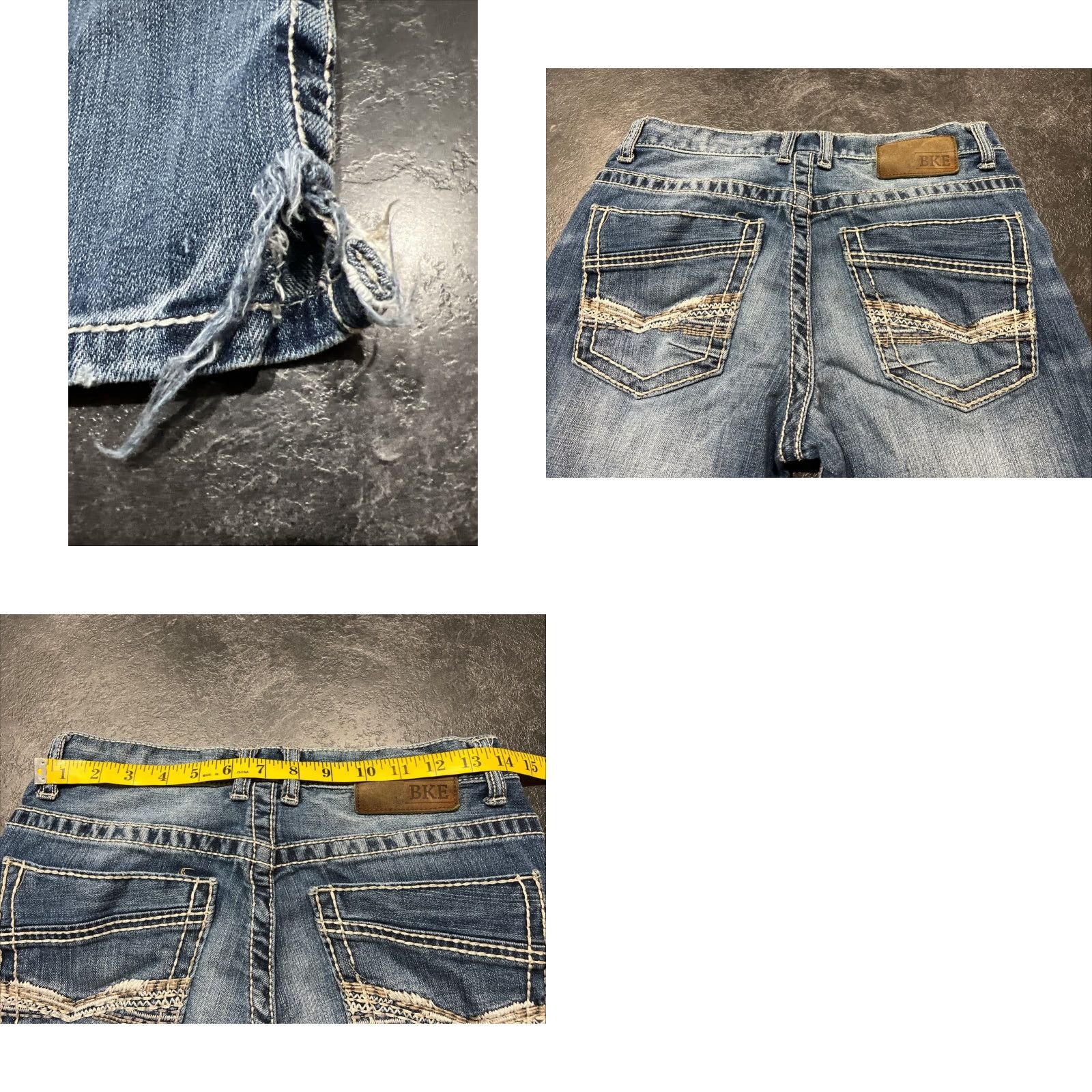 Vintage VINTAGE Buckle Men’s Jeans Men's 30x30 Straight Fit Dark Blue Denim Western Casual Size US 30 / EU 46 - 8 Thumbnail