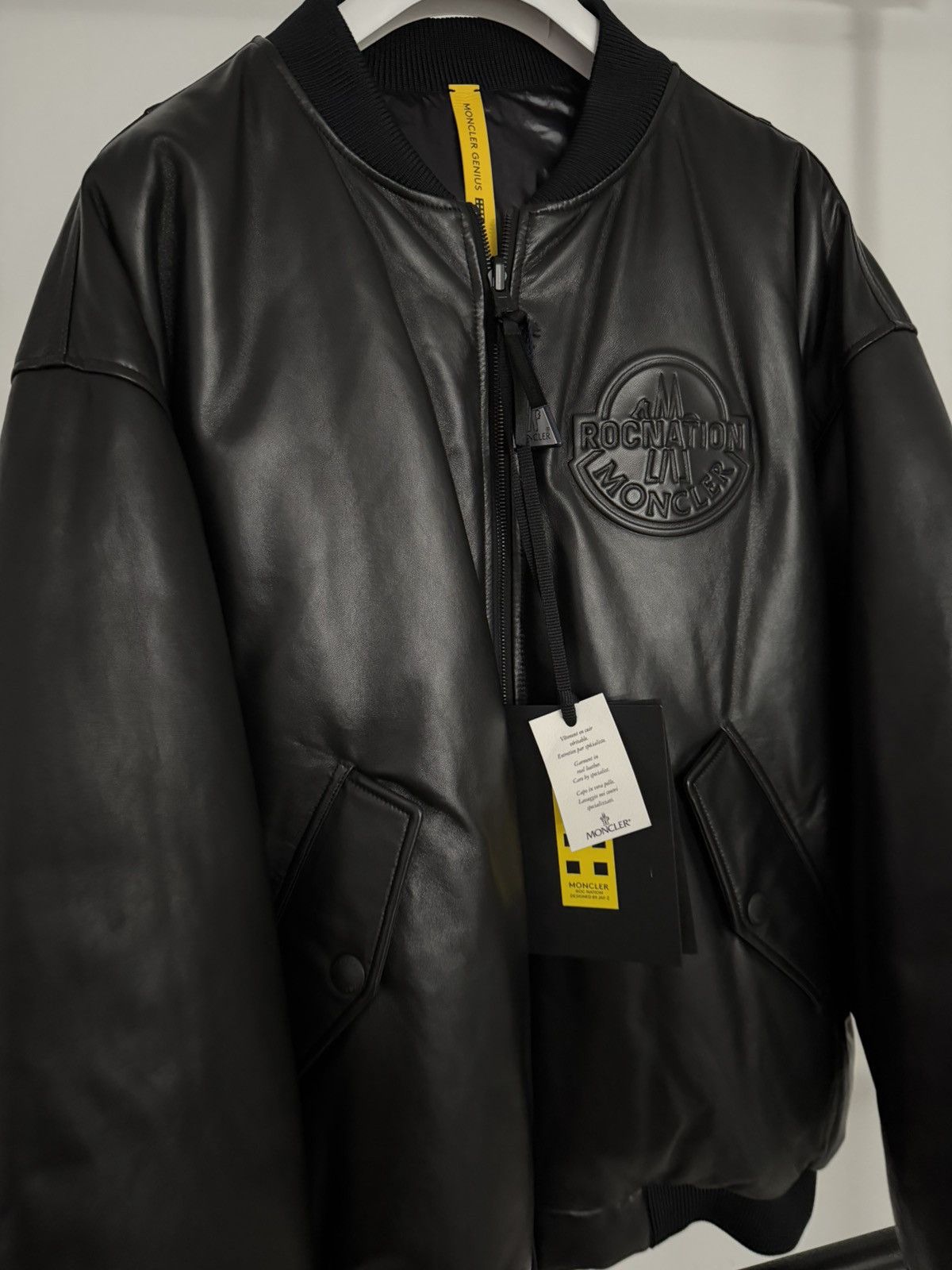 Moncler Genius NEW Moncler Genius Cassiopeia reverse bomber leather jacket Size US L / EU 52-54 / 3 - 1 Thumbnail