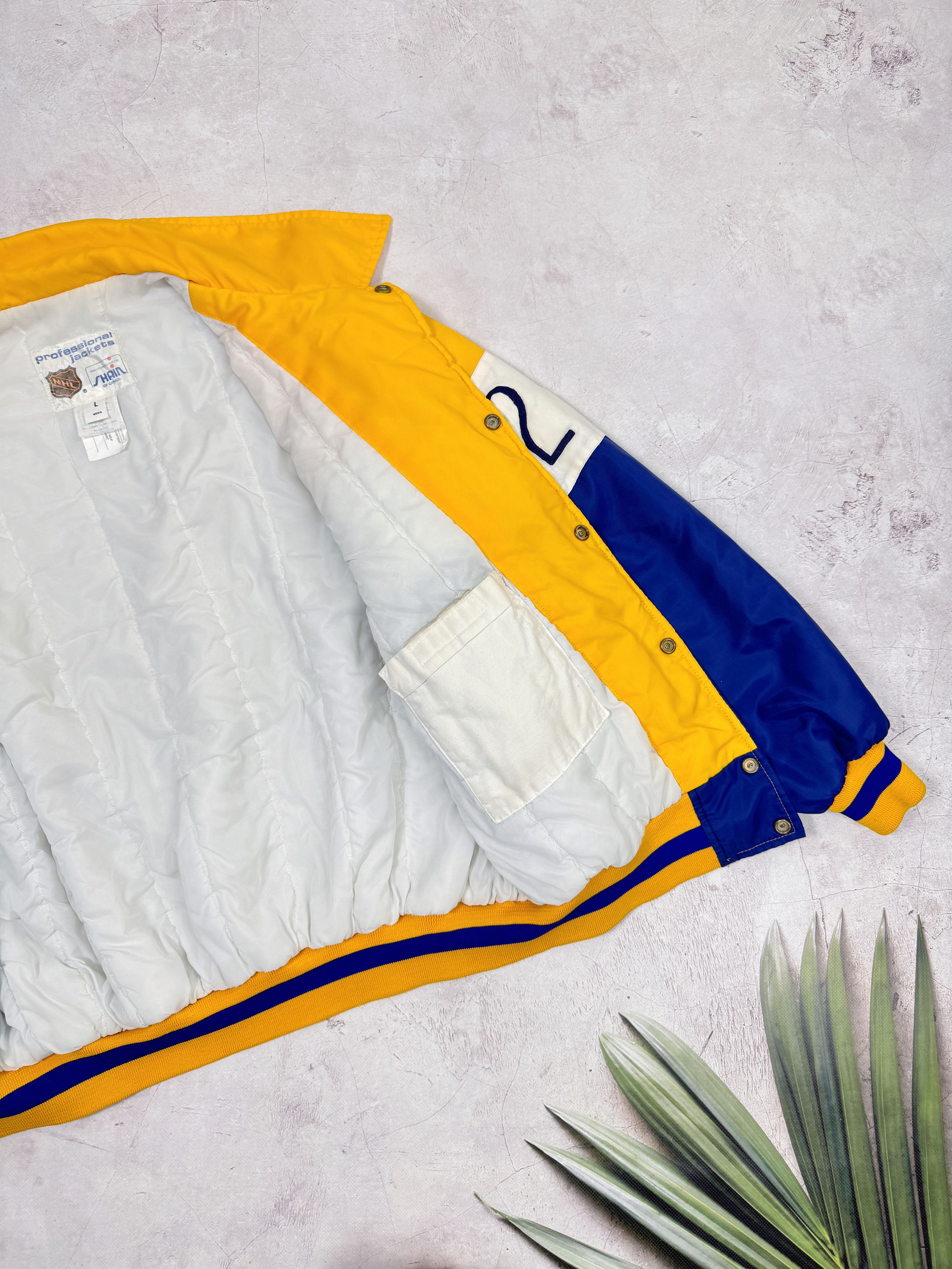 NHL × Vintage 80s Buffalo Sabres Members Jacket #12 NHL by Shain Size US L / EU 52-54 / 3 - 13 Thumbnail