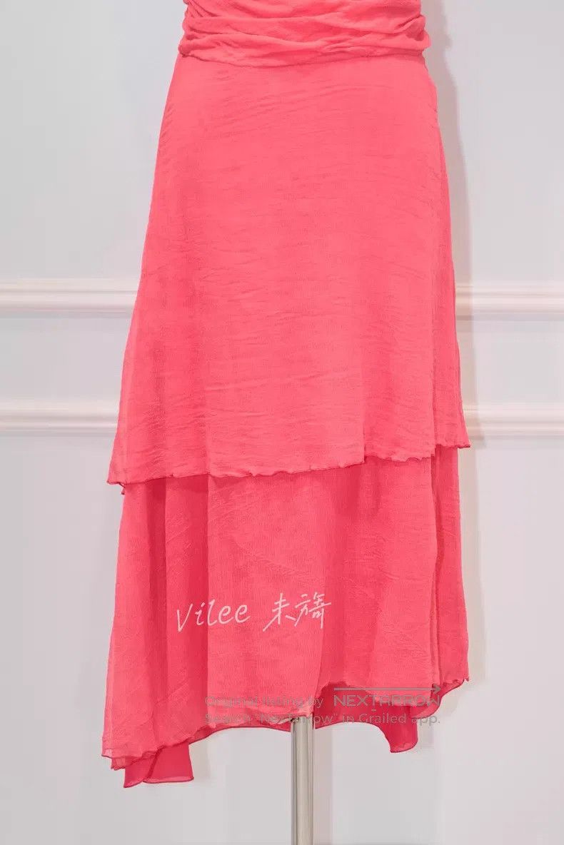 Valentino Valentino Silk kink cascading dress Size S / US 4 / IT 40 - 6 Thumbnail