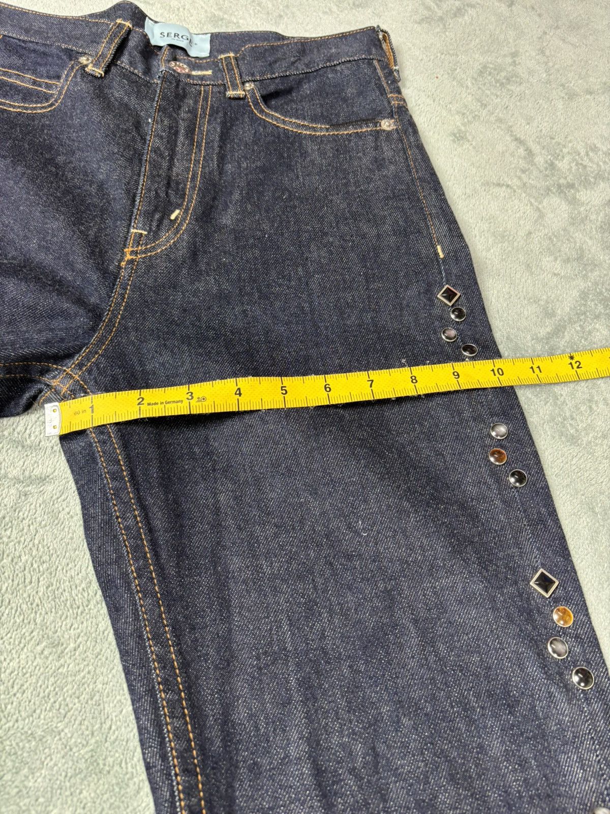Le Grande Bleu (L.G.B.) Serge de bleu Stud Denim. S0307 Size 26" / US 2 / IT 38 - 11 Thumbnail