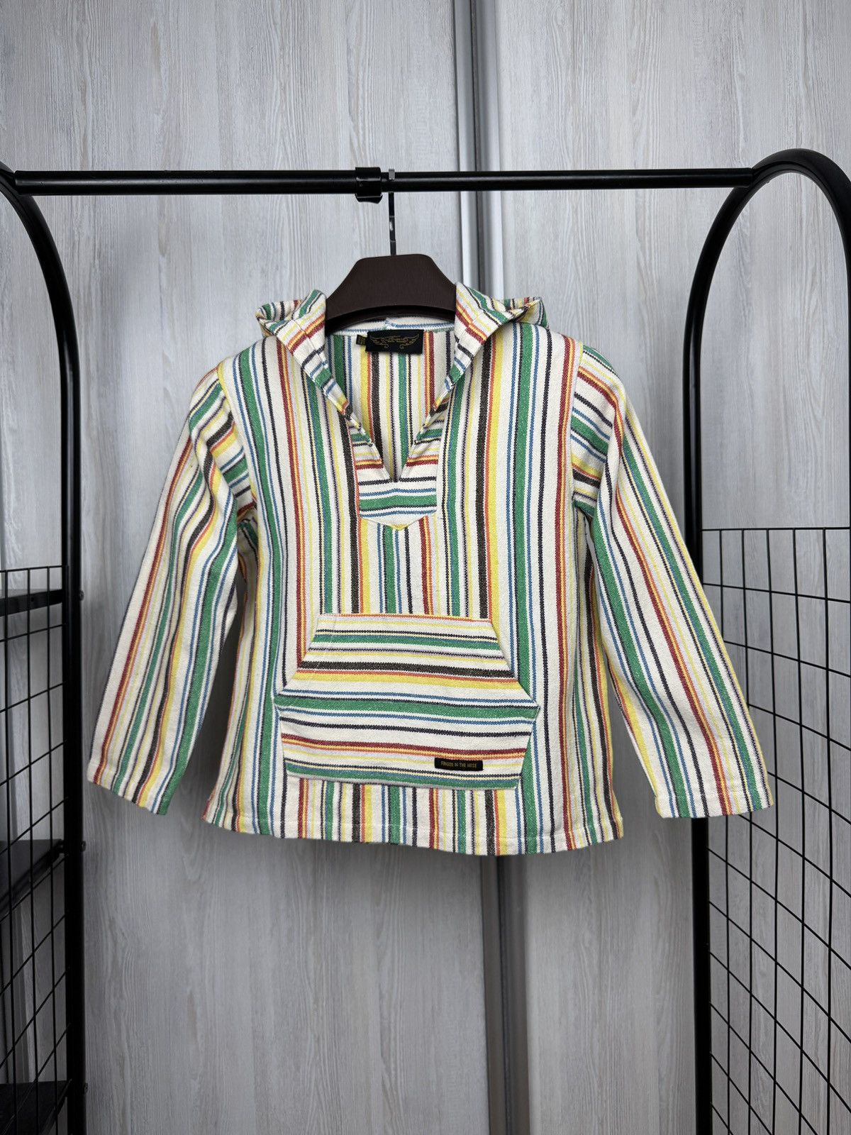 Japanese Brand Finger in the Nose rainbow Ashbury Woven hooded jckt unisex Size XXS / US 00 / IT 34 - 1 Thumbnail